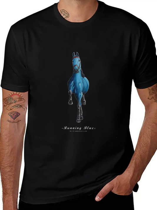 Running Blue - The Free Spirit Timeless Short Sleeve Tee – Comfy And Minimalist Design