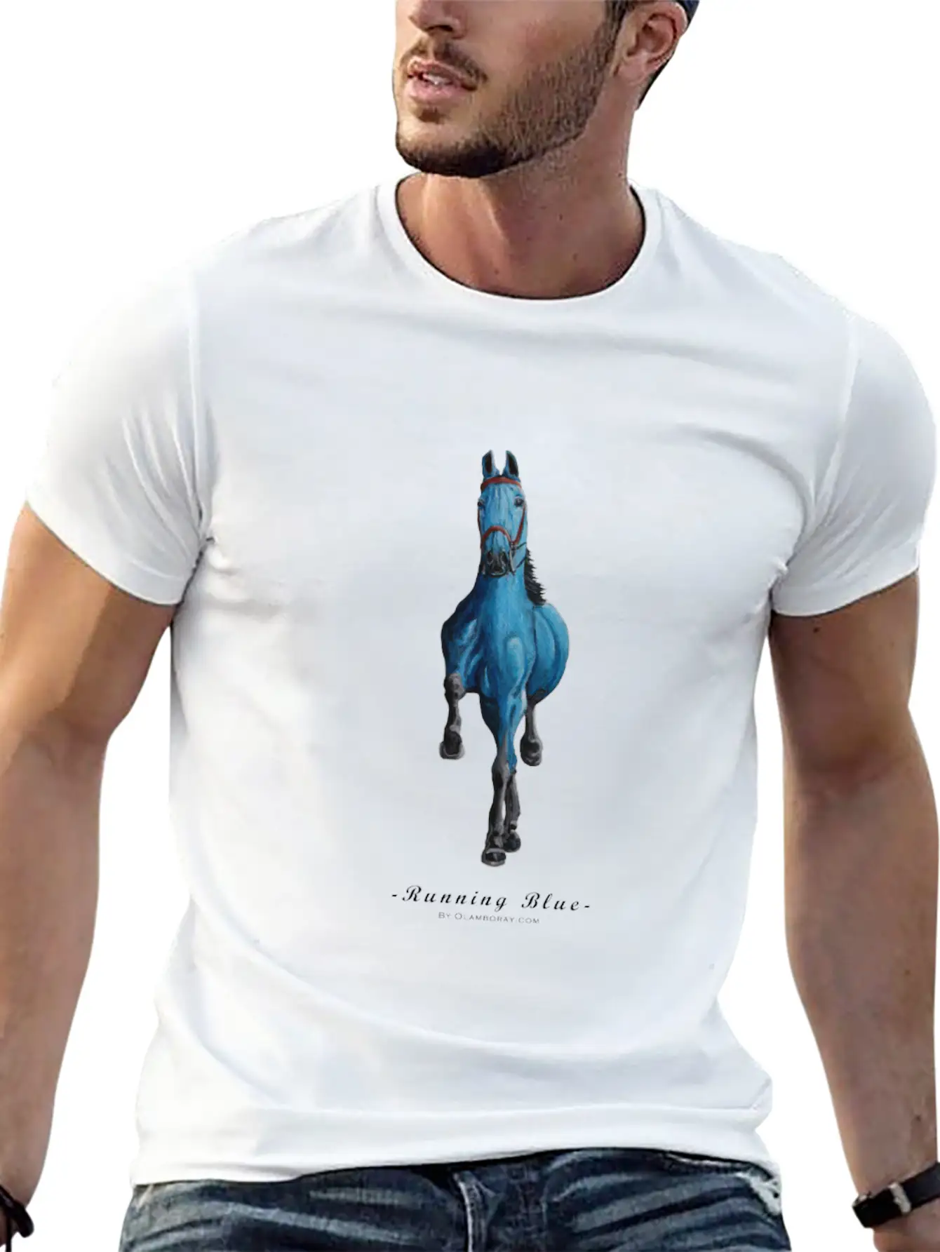 Running Blue - The Free Spirit Timeless Short Sleeve Tee – Comfy And Minimalist Design