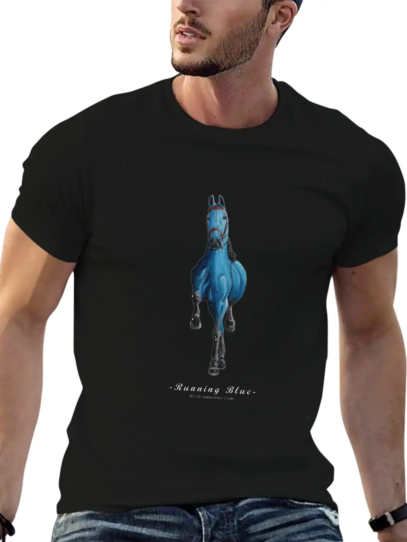 Running Blue - The Free Spirit Timeless Short Sleeve Tee – Comfy And Minimalist Design