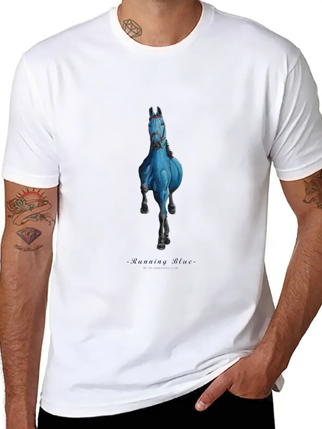 Running Blue - The Free Spirit Timeless Short Sleeve Tee – Comfy And Minimalist Design