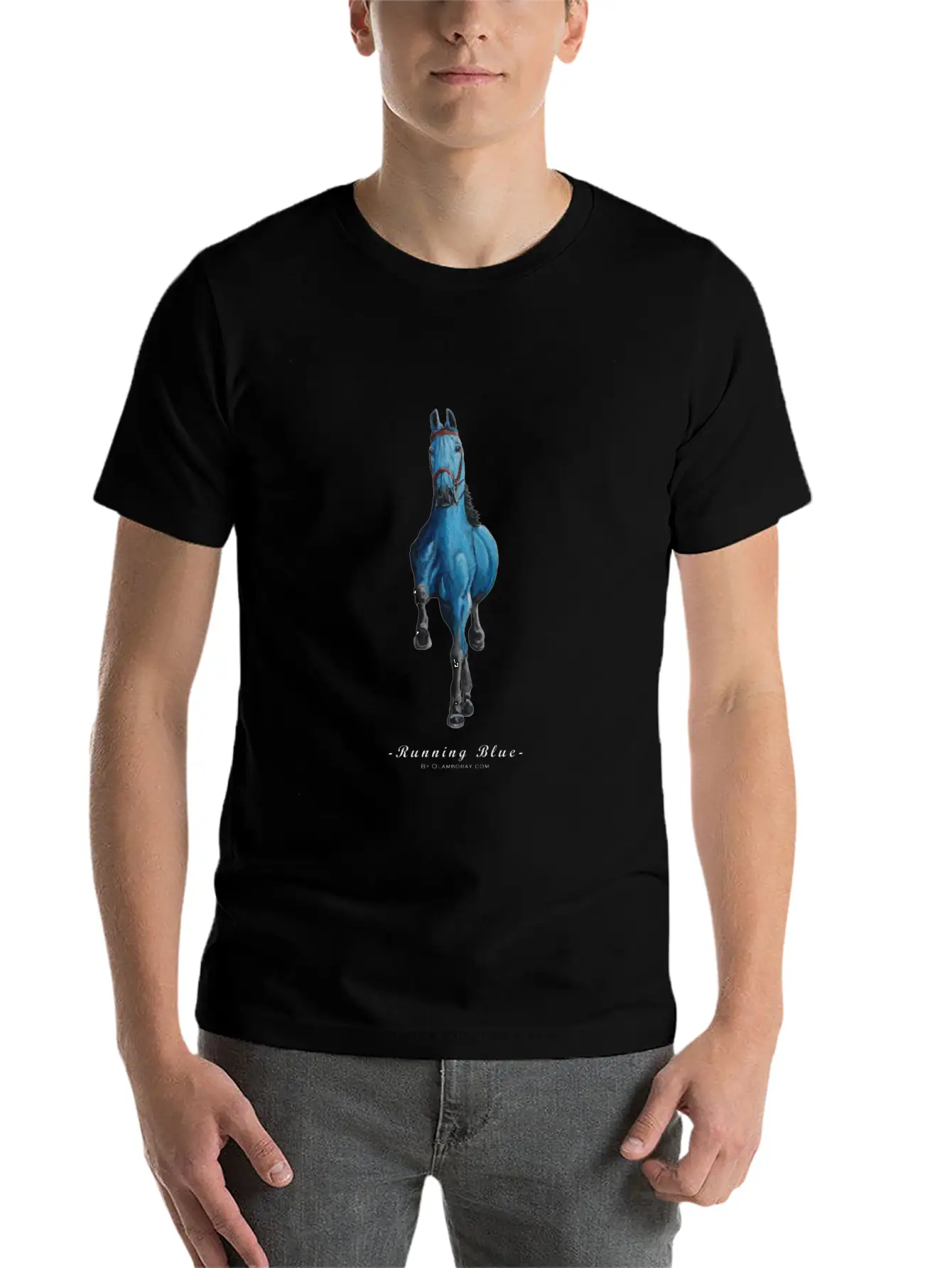 Running Blue - The Free Spirit Timeless Short Sleeve Tee – Comfy And Minimalist Design