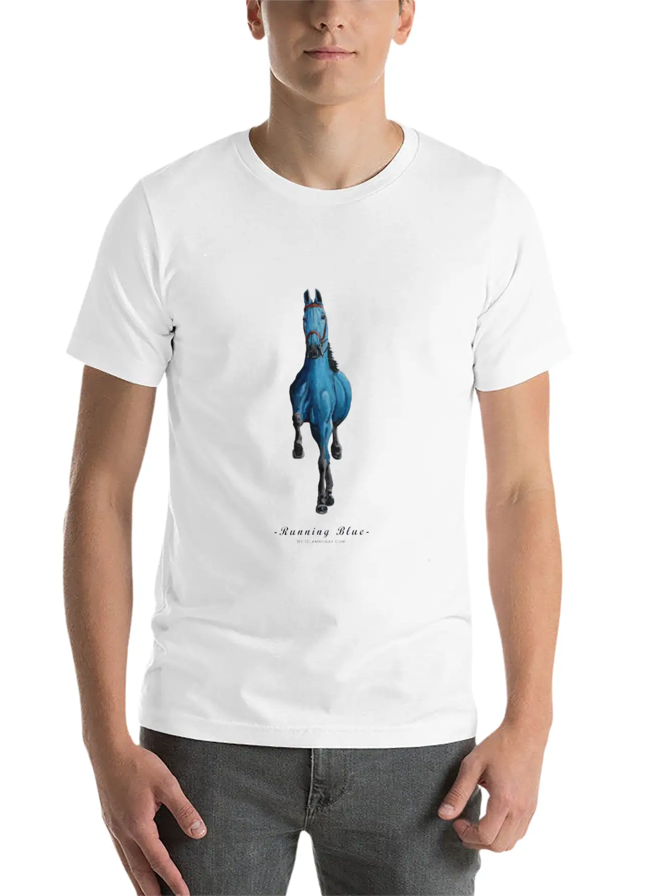 Running Blue - The Free Spirit Timeless Short Sleeve Tee – Comfy And Minimalist Design