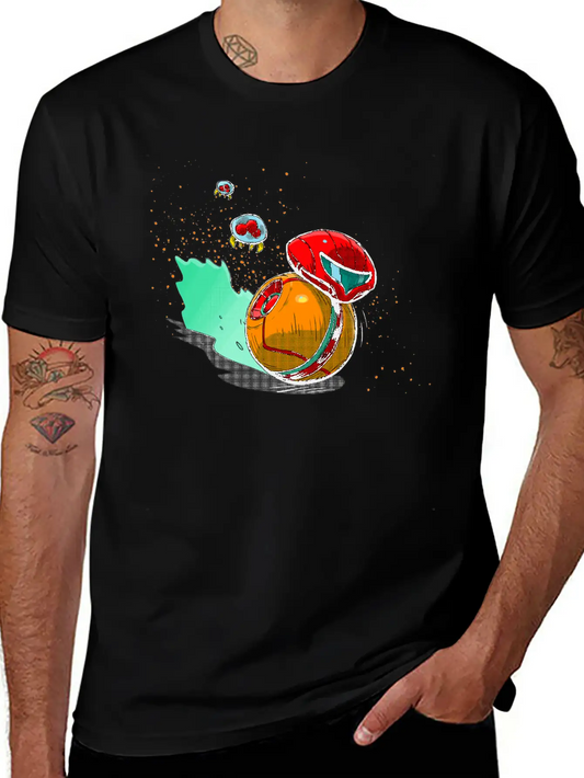 Running Robot Unisex Short Sleeve Soft Cotton T-Shirt – Casual Everyday Wear