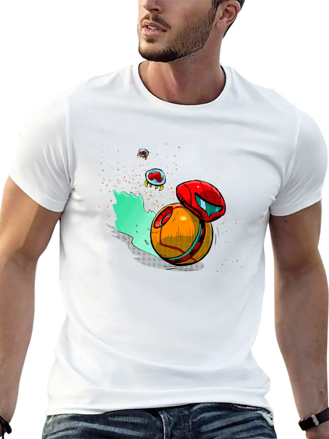 Running Robot Unisex Short Sleeve Soft Cotton T-Shirt – Casual Everyday Wear