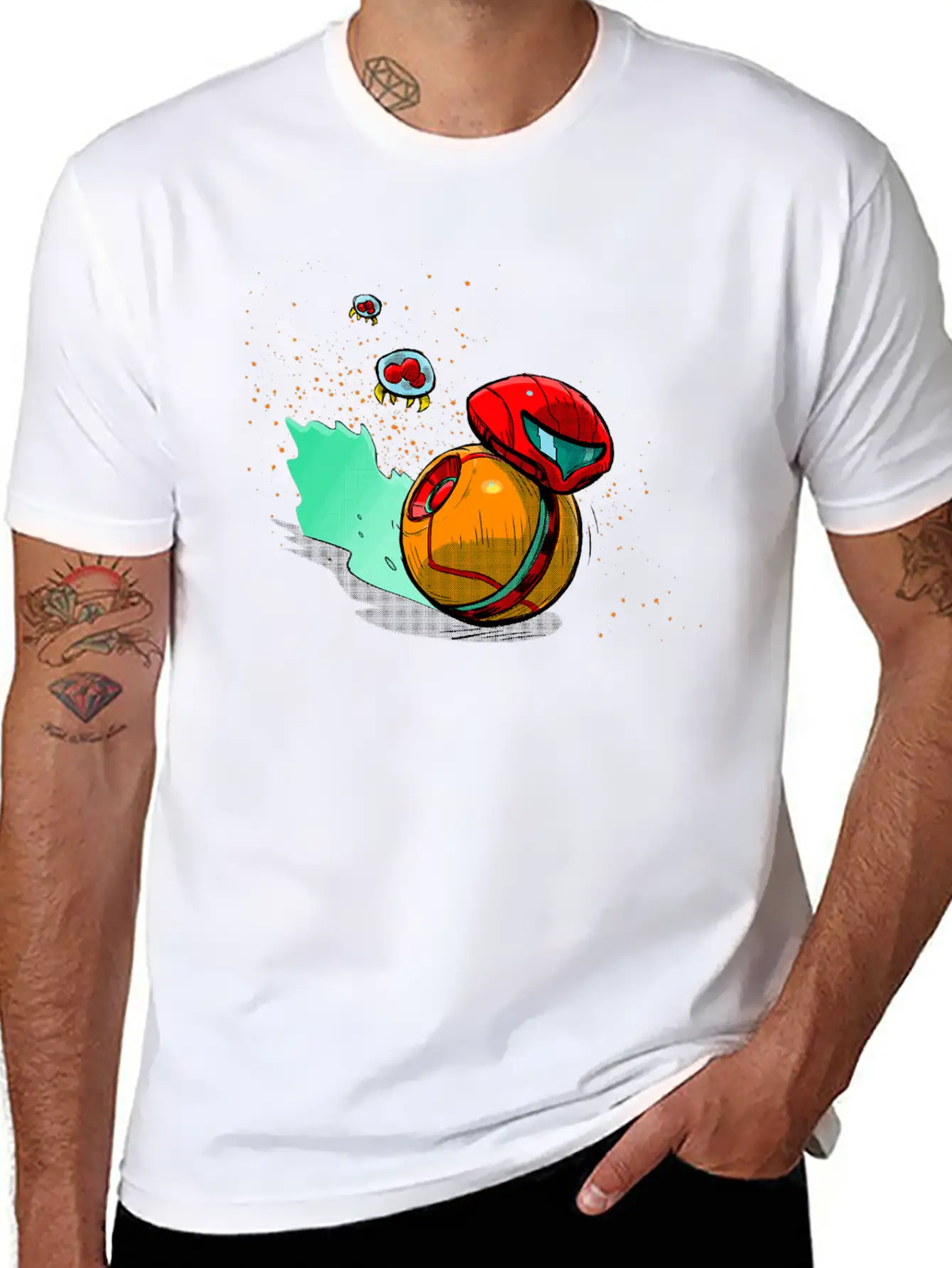 Running Robot Unisex Short Sleeve Soft Cotton T-Shirt – Casual Everyday Wear