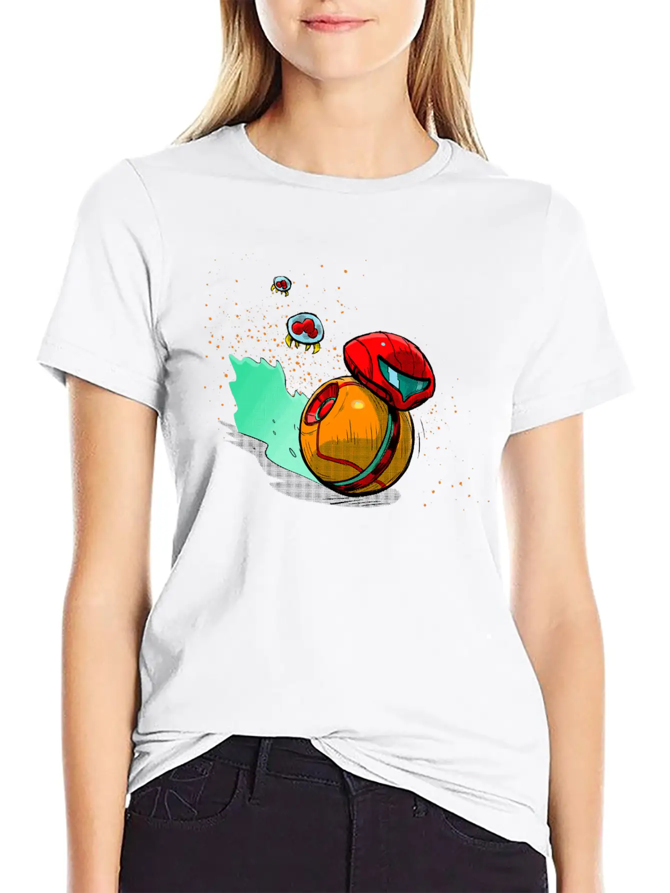 Running Robot Unisex Short Sleeve Soft Cotton T-Shirt – Casual Everyday Wear
