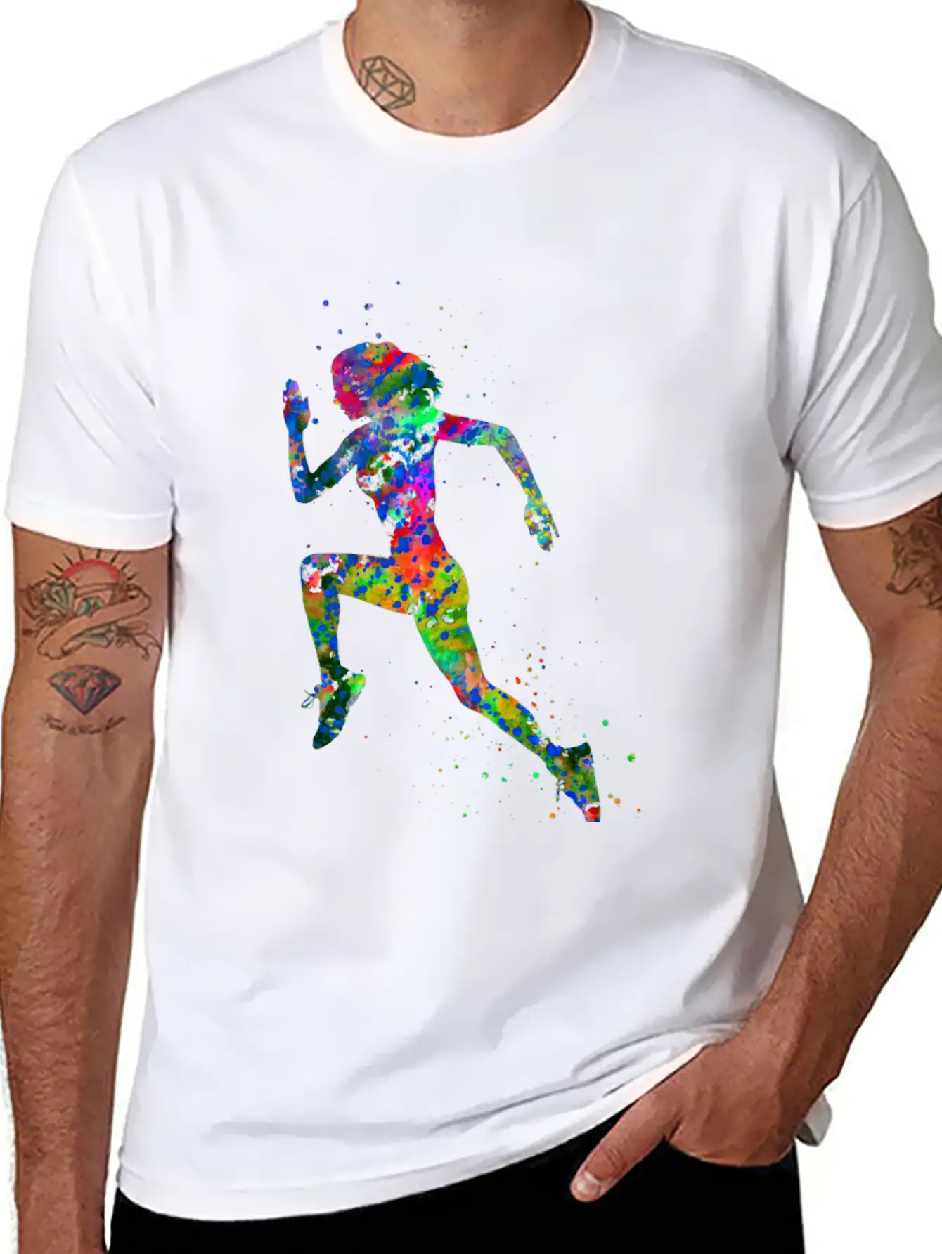 Running Woman, Running, Sport, Woman Sport Unisex Short Sleeve Soft Cotton T-Shirt – Casual Everyday Wear