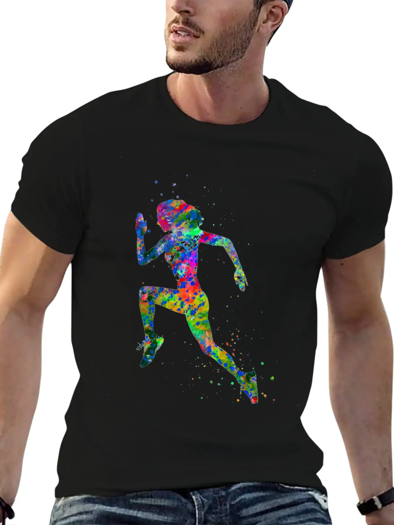 Running Woman, Running, Sport, Woman Sport Unisex Short Sleeve Soft Cotton T-Shirt – Casual Everyday Wear