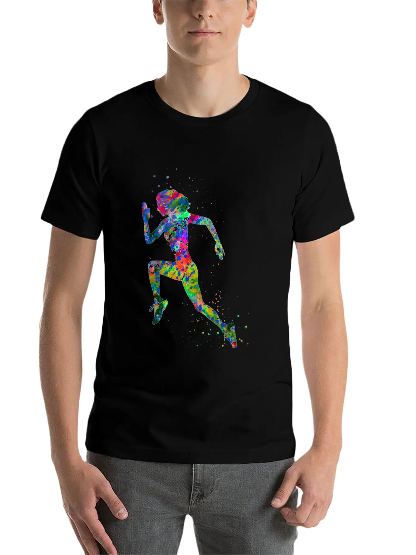 Running Woman, Running, Sport, Woman Sport Unisex Short Sleeve Soft Cotton T-Shirt – Casual Everyday Wear