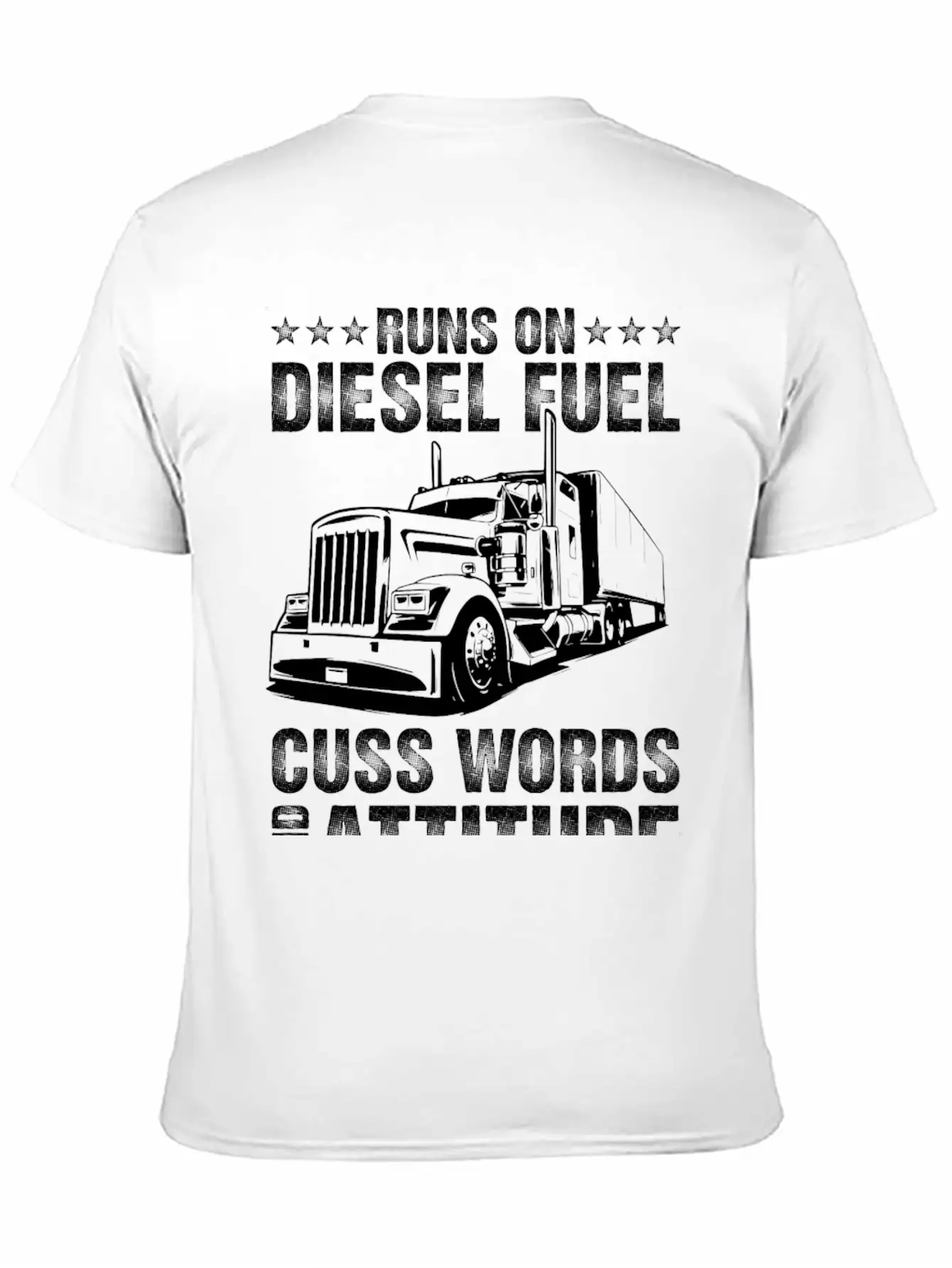 Runs On Diesel Fuel Truck Driver Gift Unisex Short Sleeve Soft Cotton T-Shirt – Casual Everyday Wear