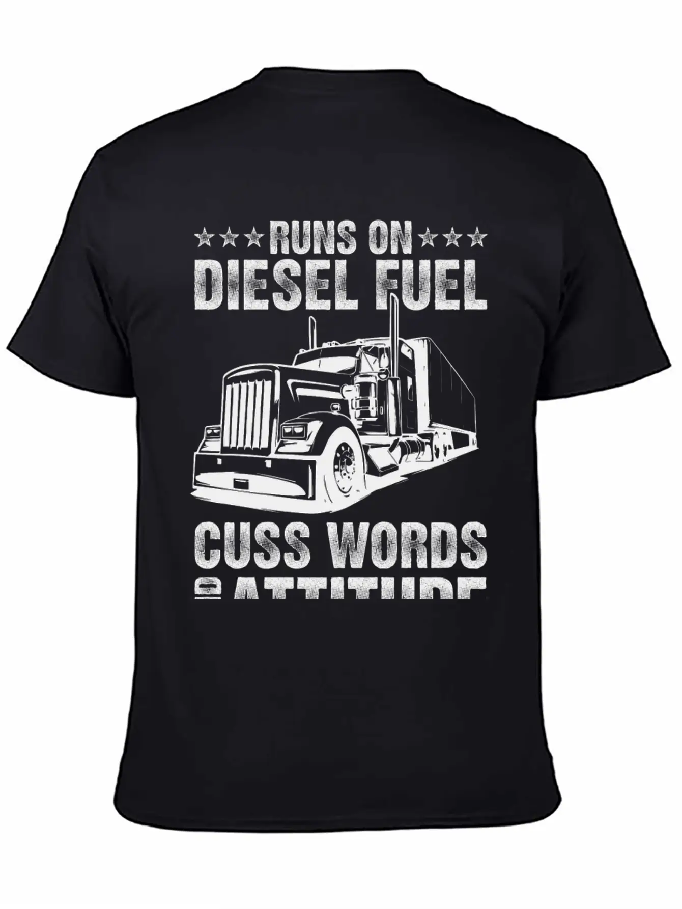 Runs On Diesel Fuel Truck Driver Gift Unisex Short Sleeve Soft Cotton T-Shirt – Casual Everyday Wear