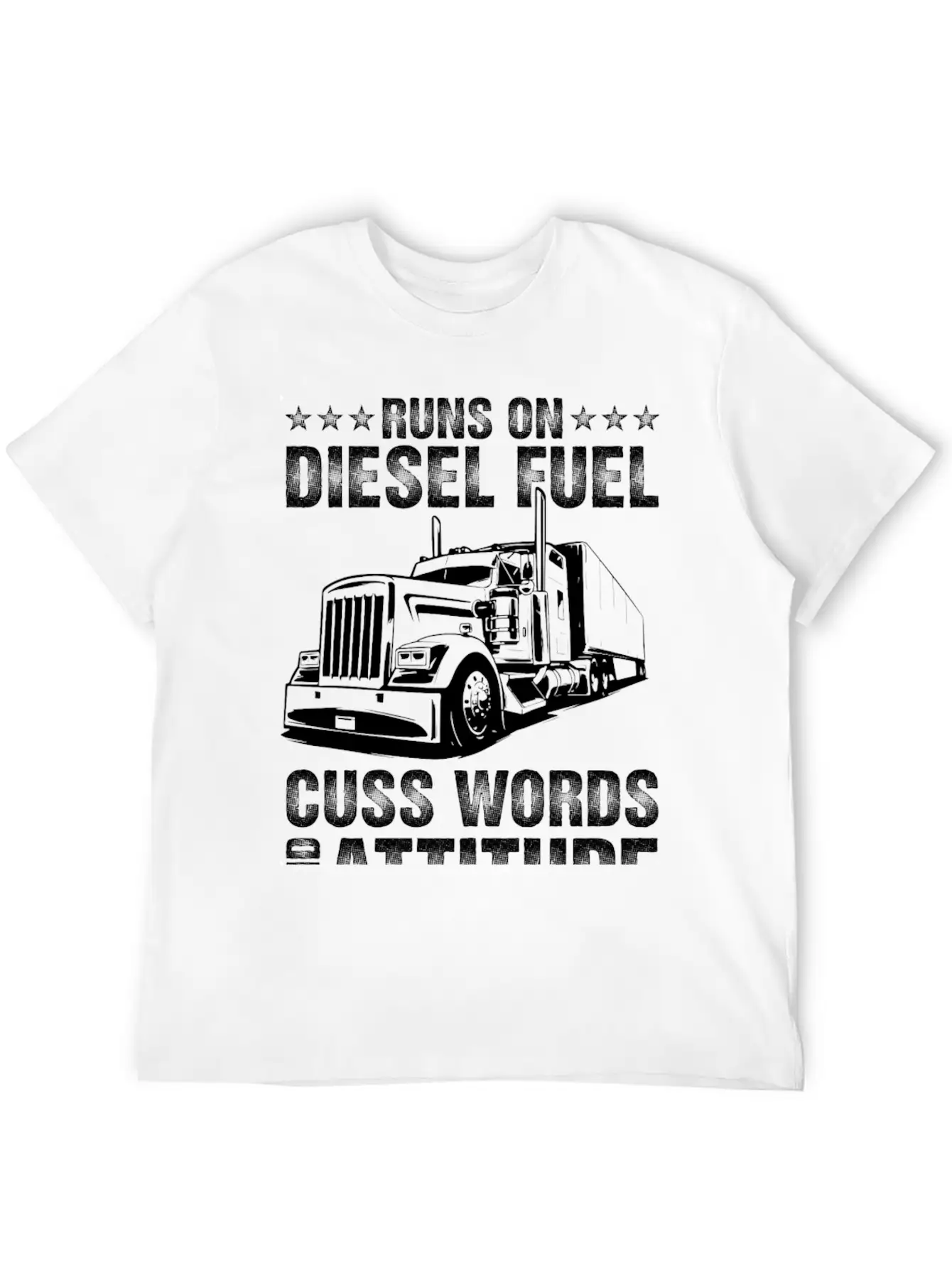 Runs On Diesel Fuel Truck Driver Gift Unisex Short Sleeve Soft Cotton T-Shirt – Casual Everyday Wear