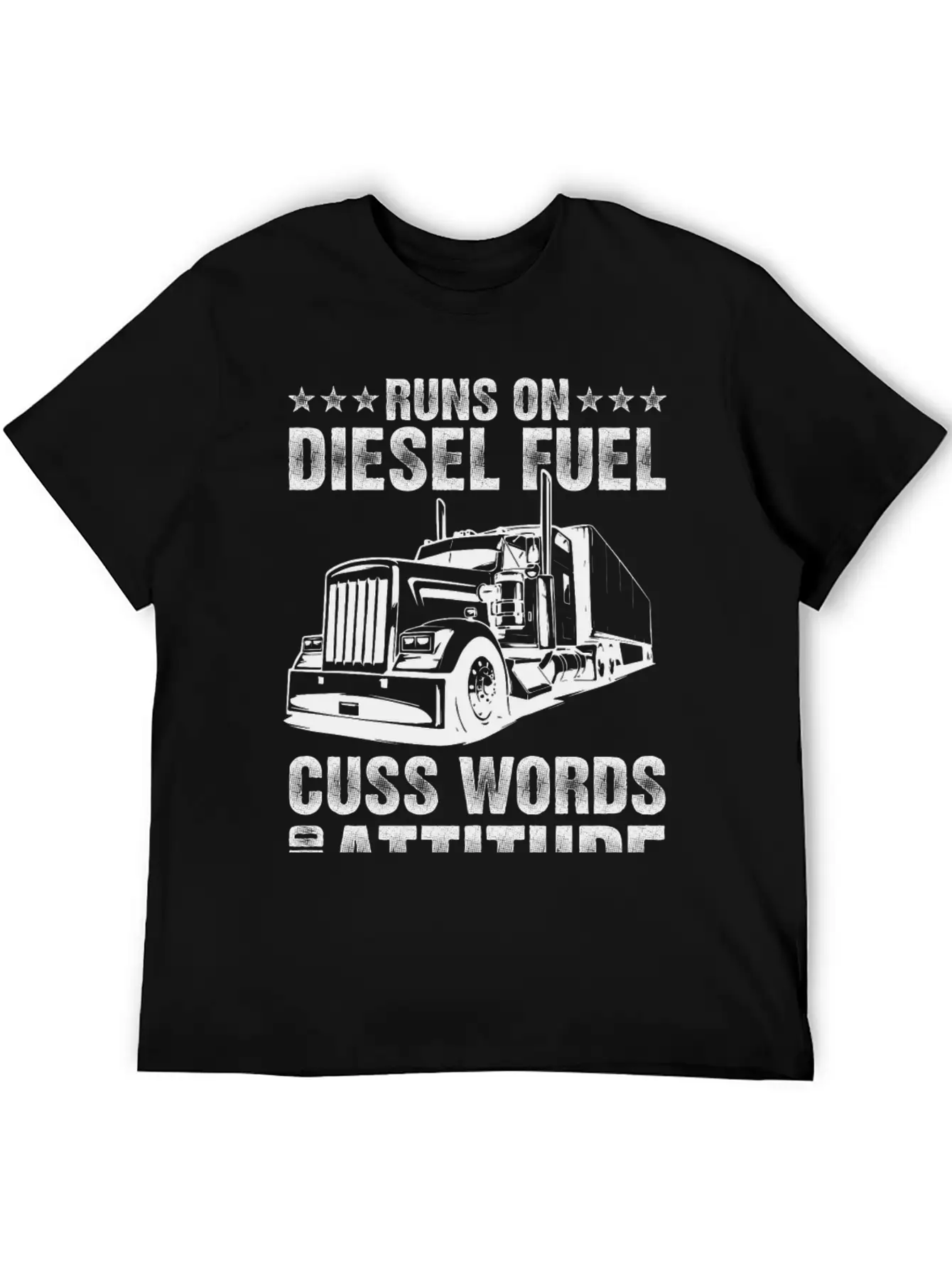 Runs On Diesel Fuel Truck Driver Gift Unisex Short Sleeve Soft Cotton T-Shirt – Casual Everyday Wear