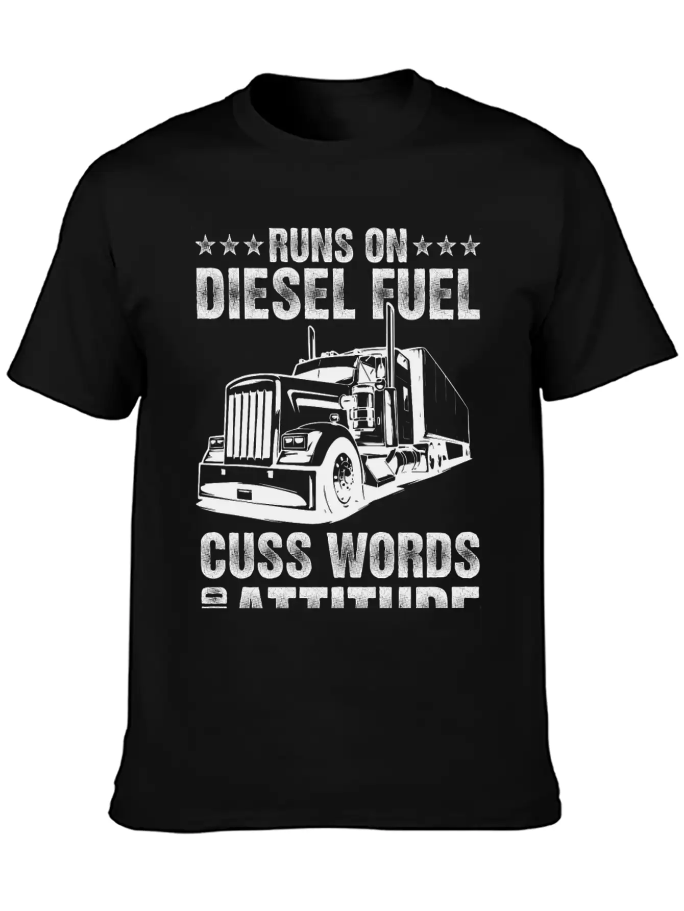 Runs On Diesel Fuel Truck Driver Gift Unisex Short Sleeve Soft Cotton T-Shirt – Casual Everyday Wear