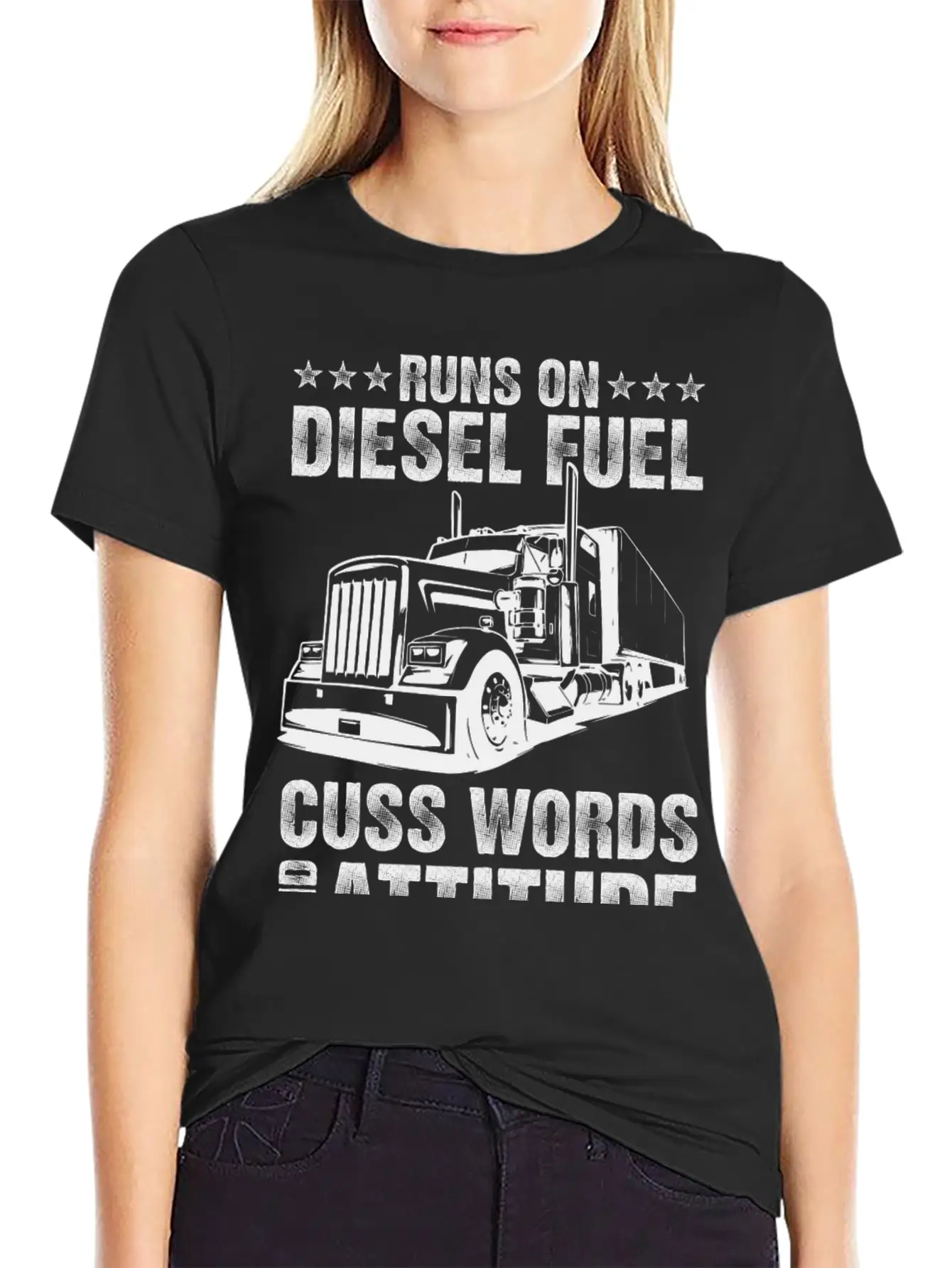 Runs On Diesel Fuel Truck Driver Gift Unisex Short Sleeve Soft Cotton T-Shirt – Casual Everyday Wear