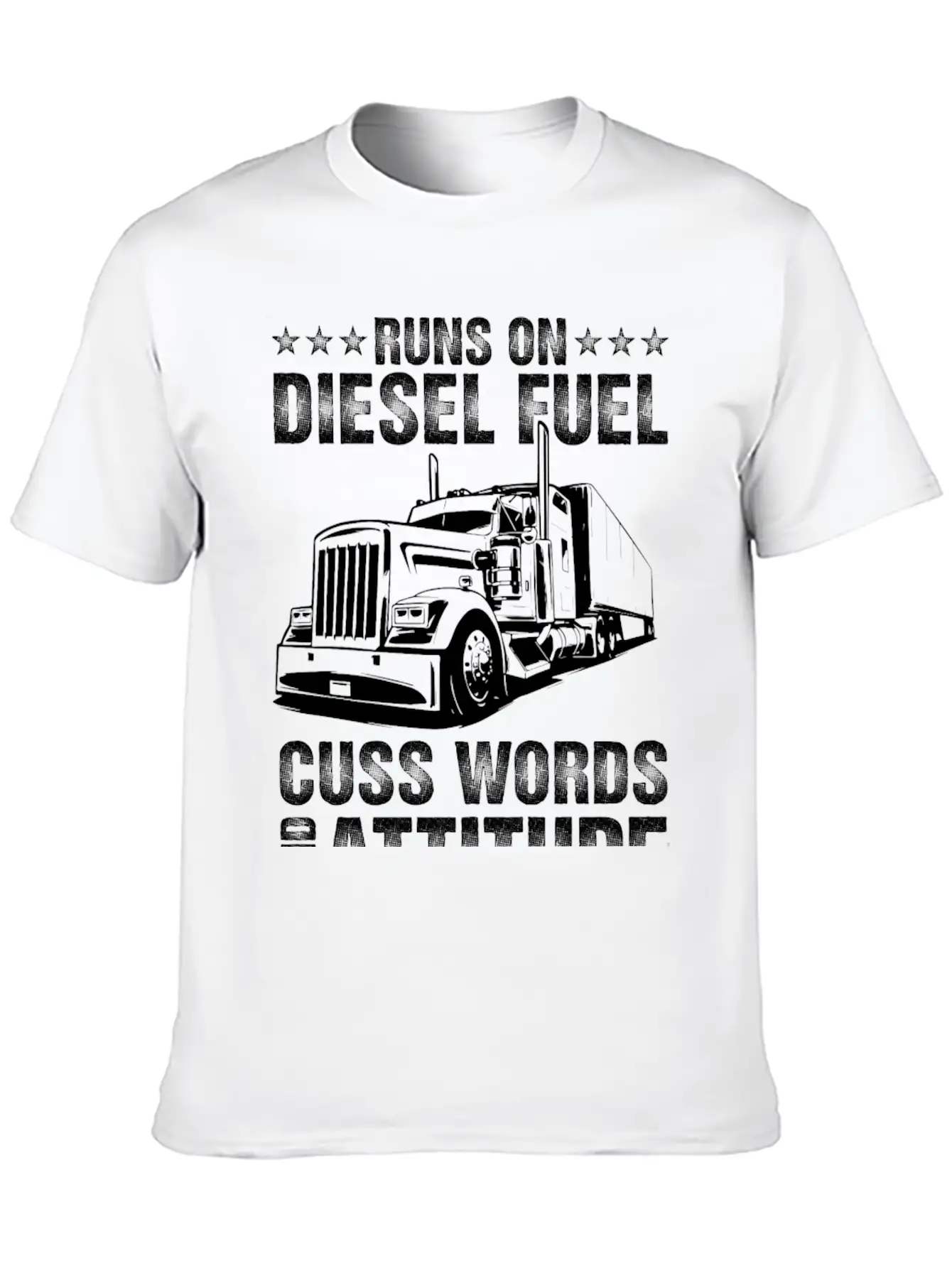 Runs On Diesel Fuel Truck Driver Gift Unisex Short Sleeve Soft Cotton T-Shirt – Casual Everyday Wear
