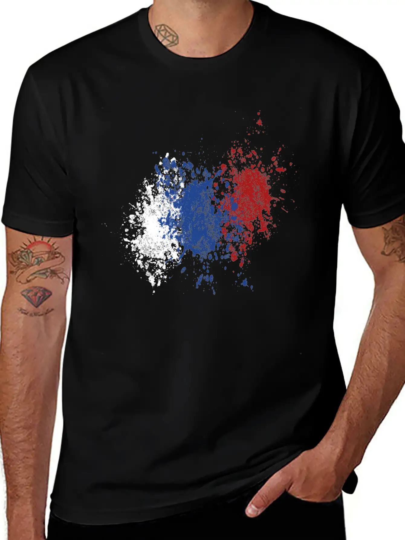 Russian Splatter Comfortable Minimalist Graphic Tee – Summer Style Essential