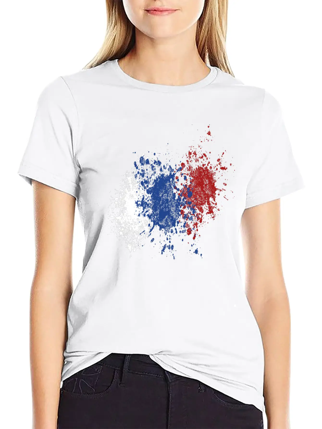 Russian Splatter Comfortable Minimalist Graphic Tee – Summer Style Essential