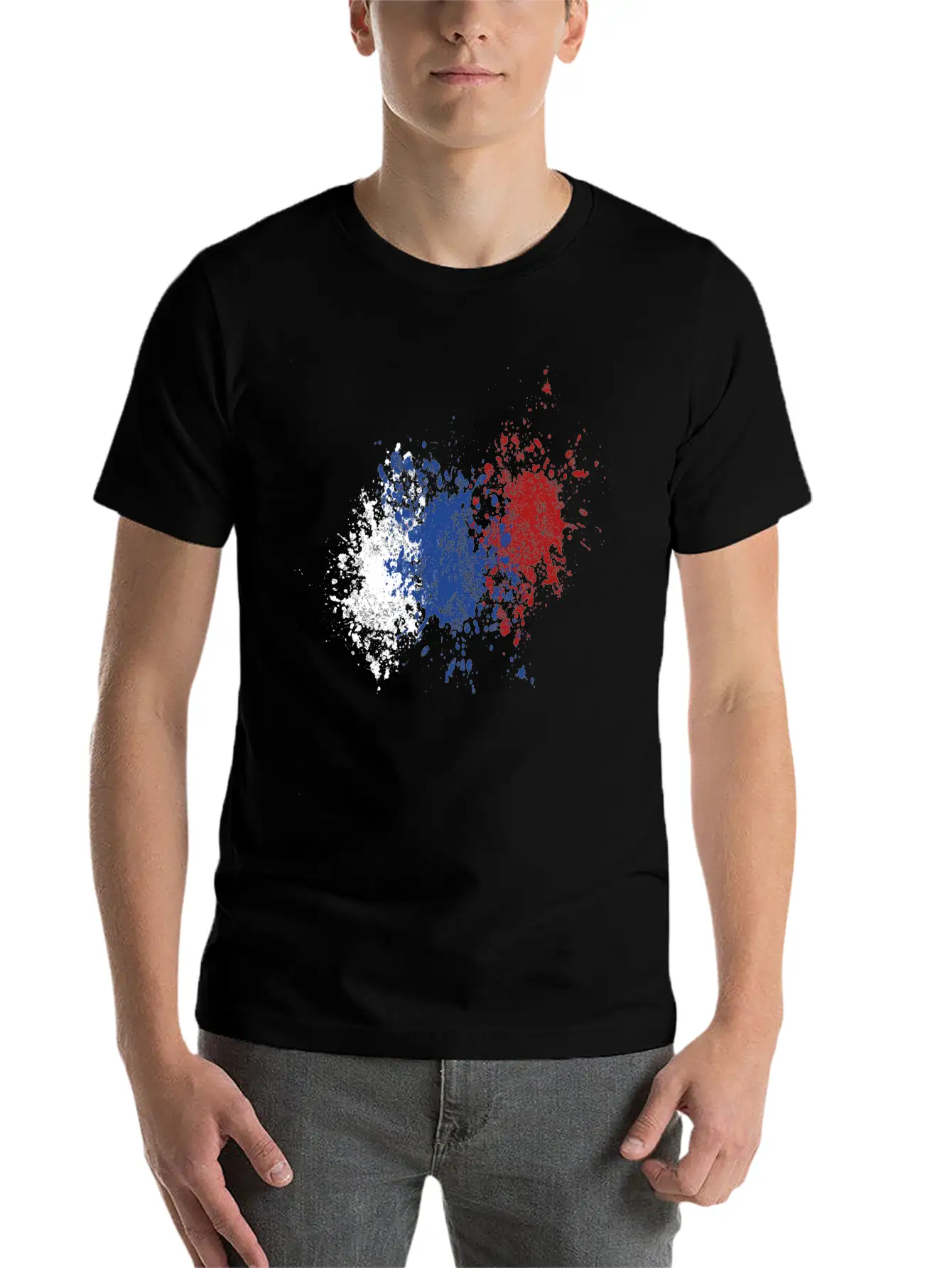 Russian Splatter Comfortable Minimalist Graphic Tee – Summer Style Essential