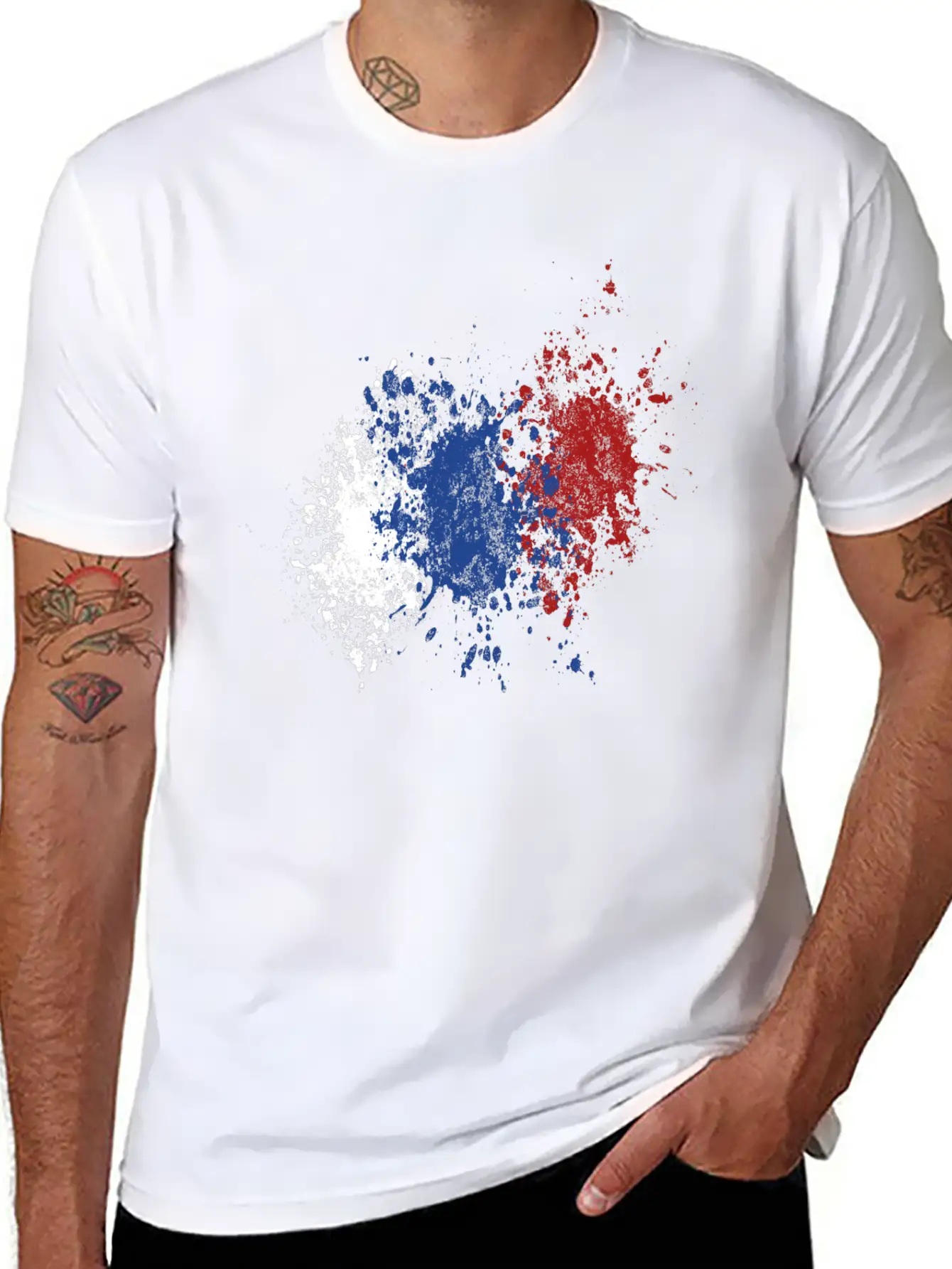 Russian Splatter Comfortable Minimalist Graphic Tee – Summer Style Essential