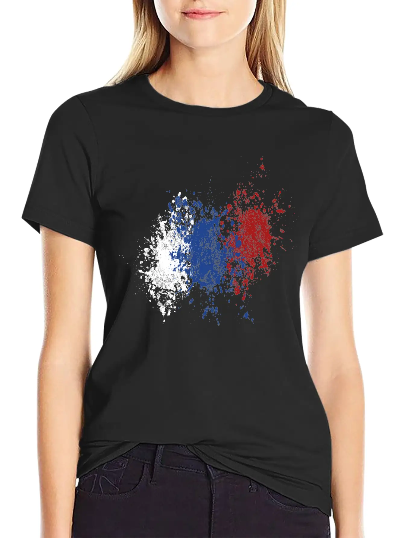 Russian Splatter Comfortable Minimalist Graphic Tee – Summer Style Essential