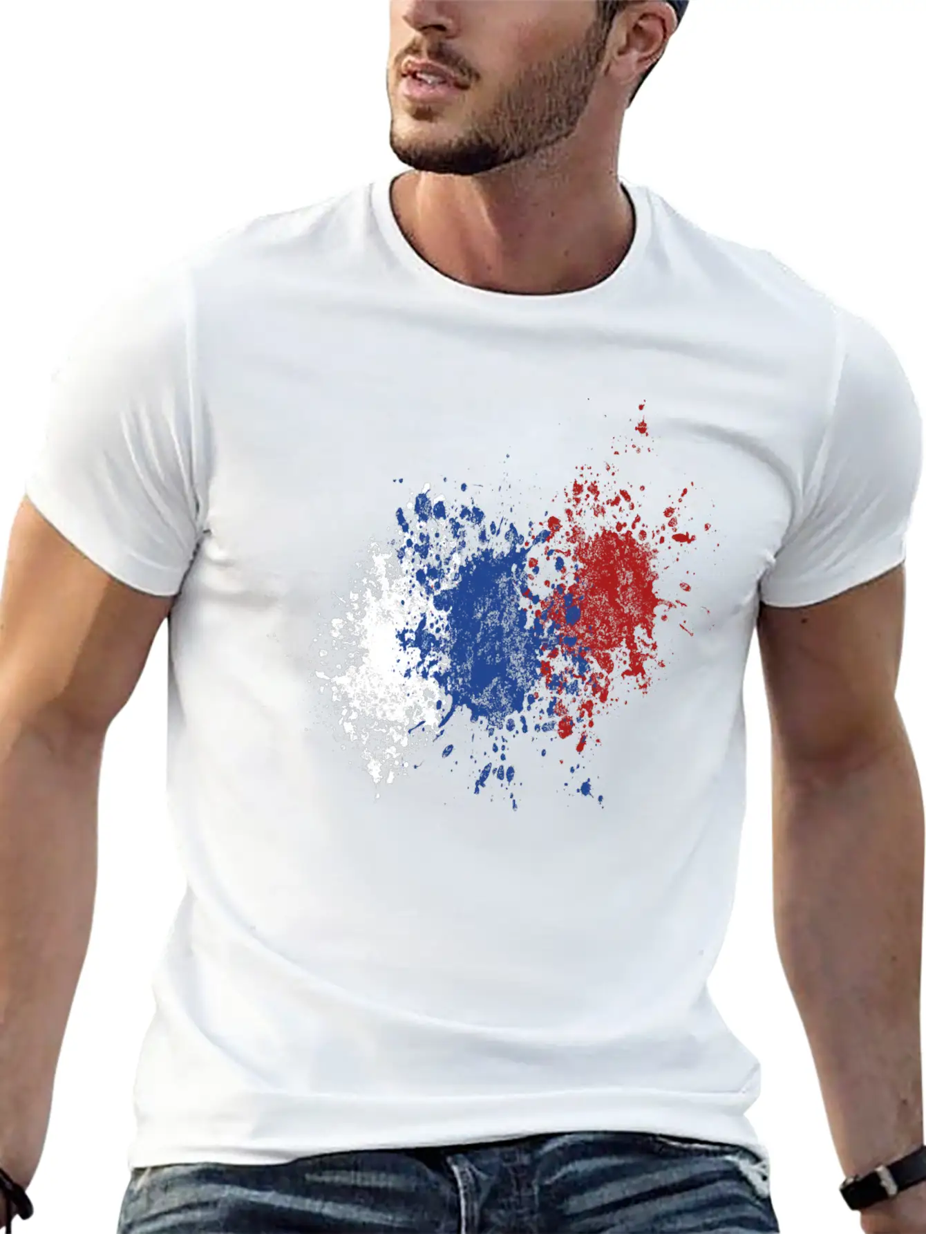 Russian Splatter Comfortable Minimalist Graphic Tee – Summer Style Essential