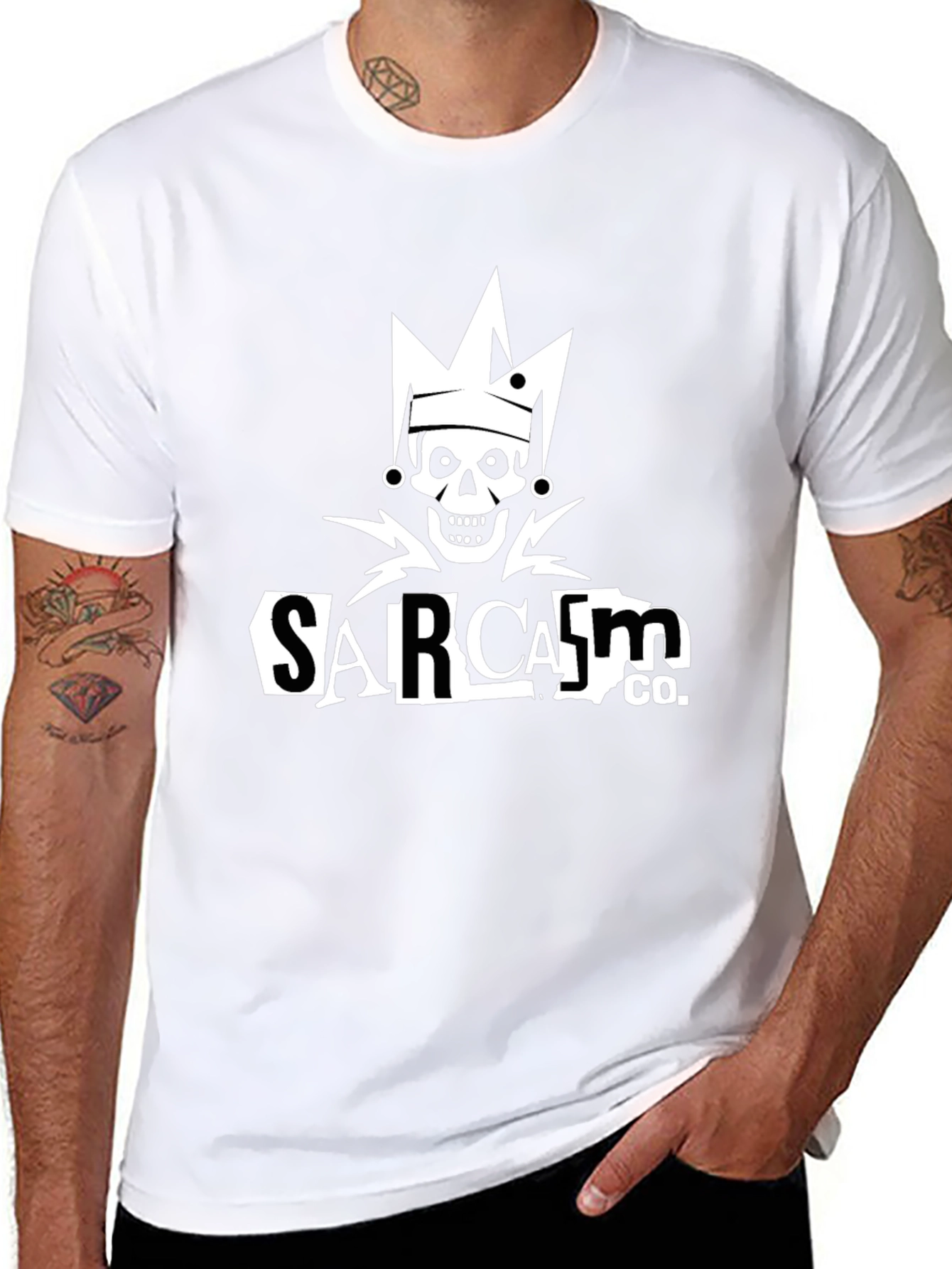 Sarcasm Co. Skull Graphic Black T-Shirt