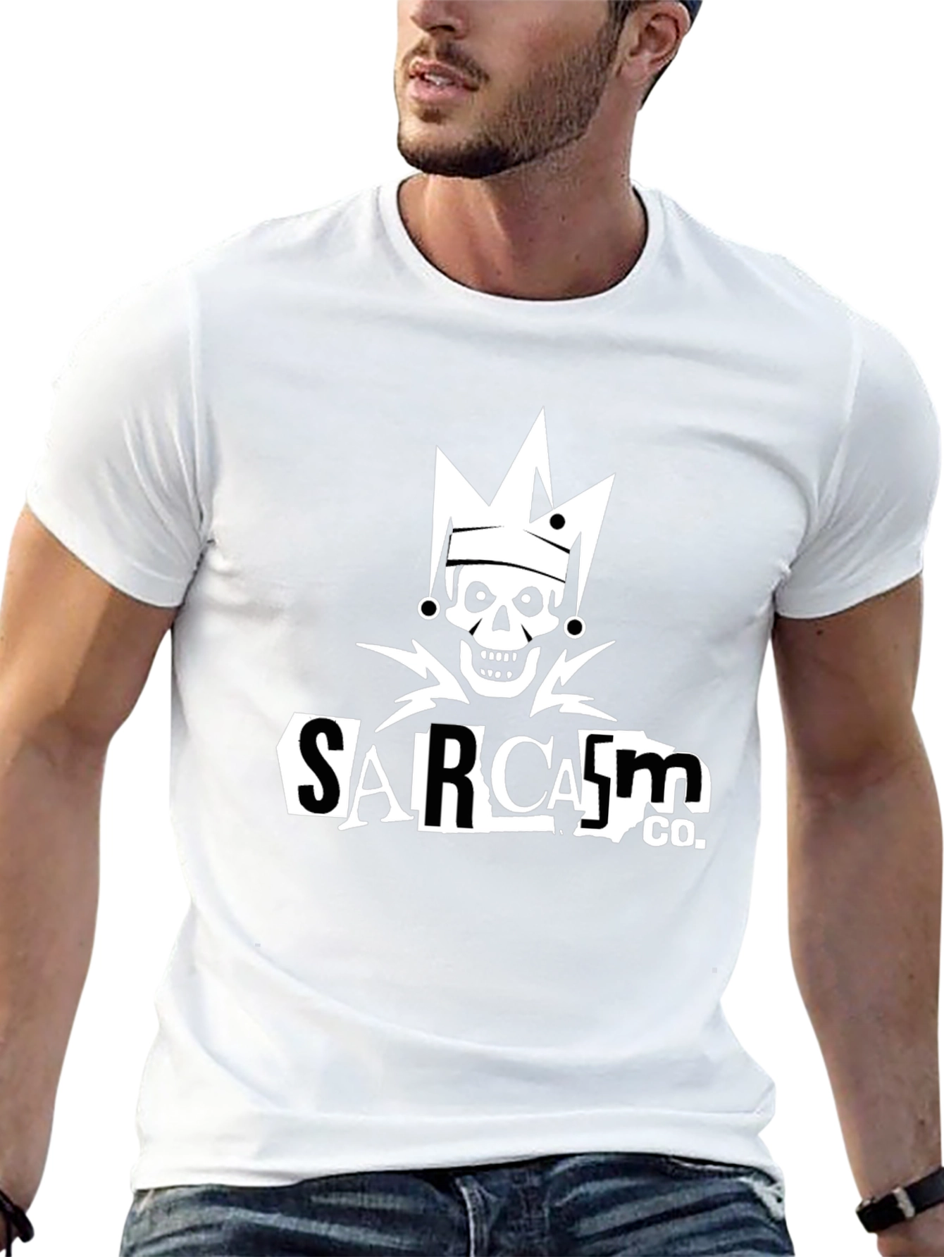 Sarcasm Co. Skull Graphic Black T-Shirt