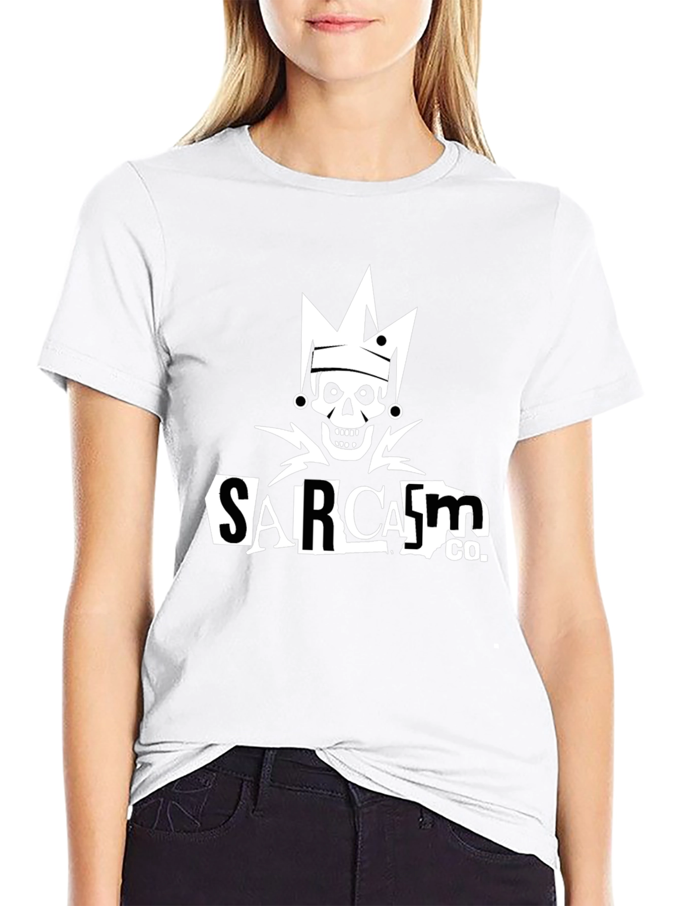 Sarcasm Co. Skull Graphic Black T-Shirt