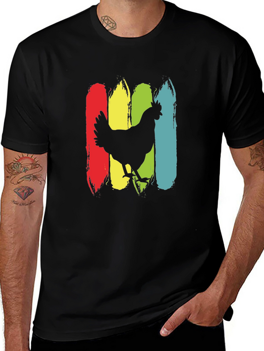 Retro Chicken Graphic T-Shirt