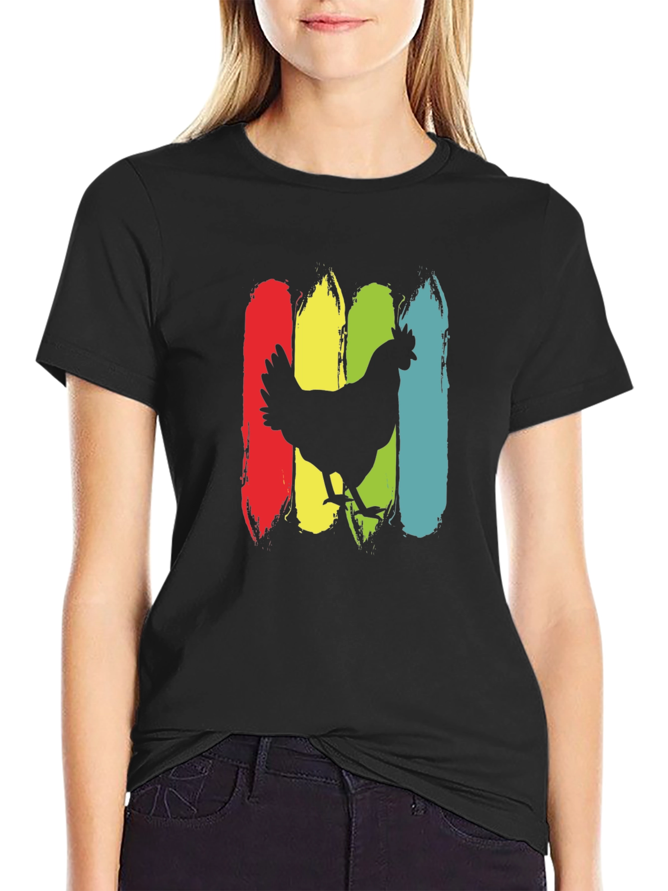 Retro Chicken Graphic T-Shirt