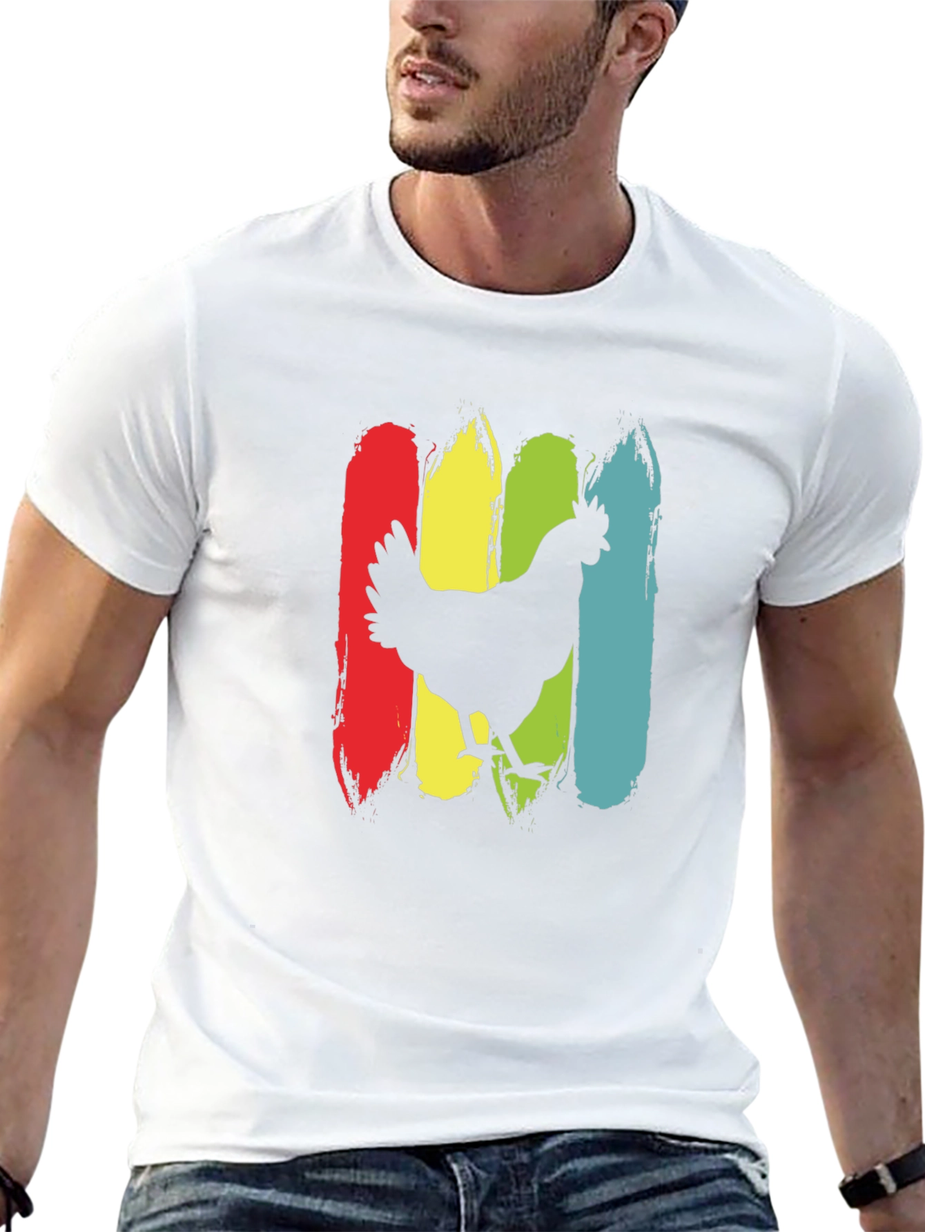 Retro Chicken Graphic T-Shirt