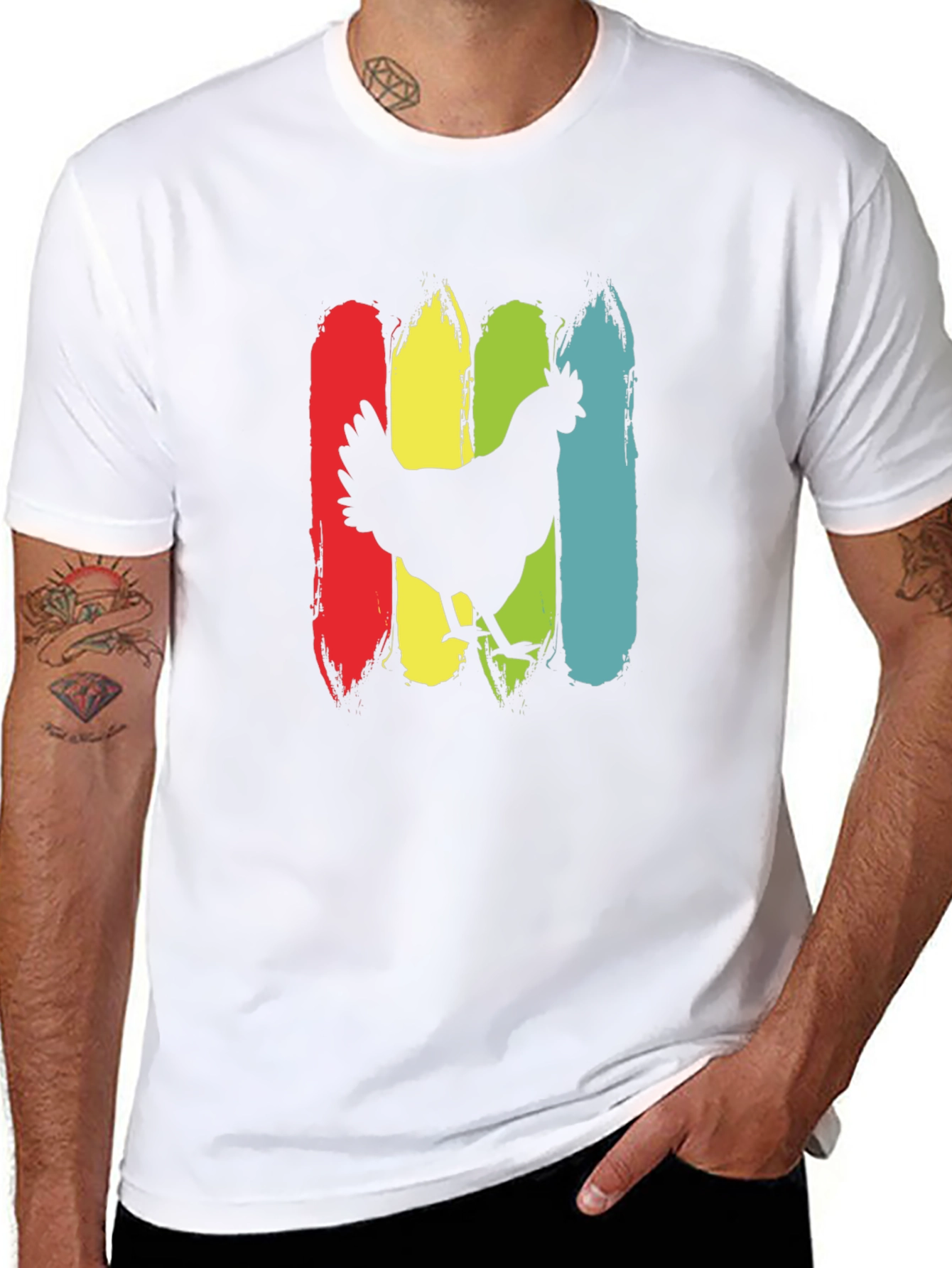 Retro Chicken Graphic T-Shirt