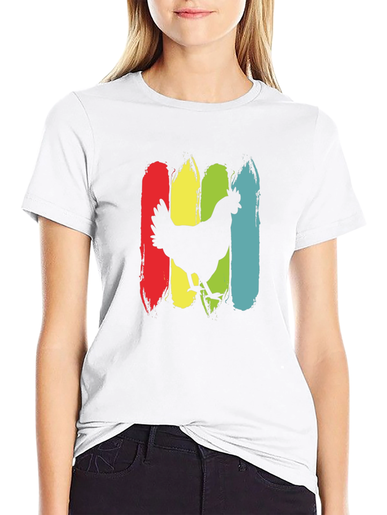 Retro Chicken Graphic T-Shirt