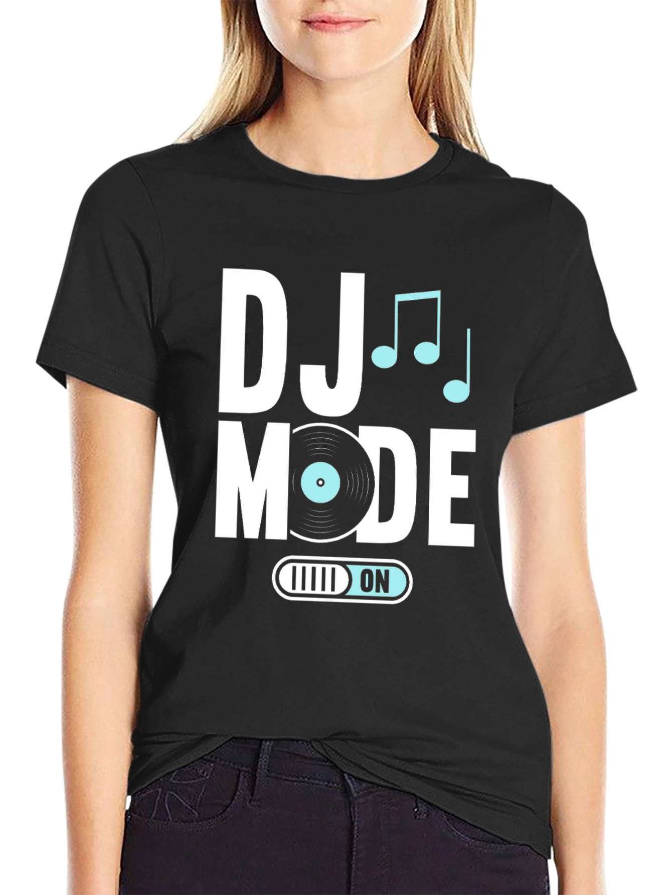 DJ Mode On Black T-Shirt - Music Lover Apparel