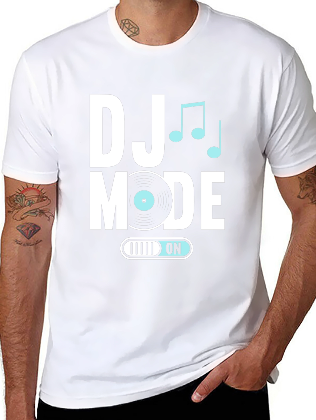 DJ Mode On Black T-Shirt - Music Lover Apparel