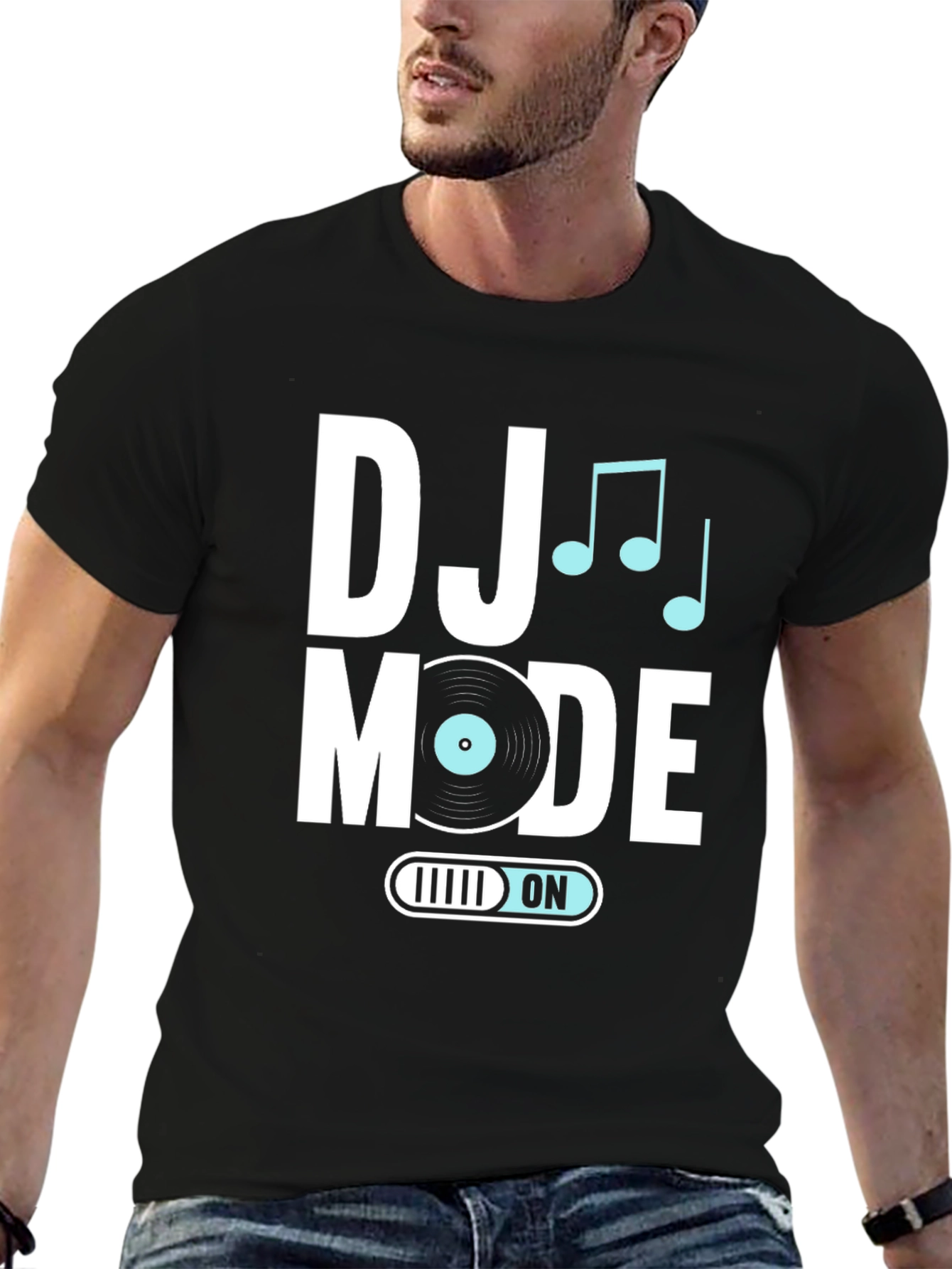 DJ Mode On Black T-Shirt - Music Lover Apparel