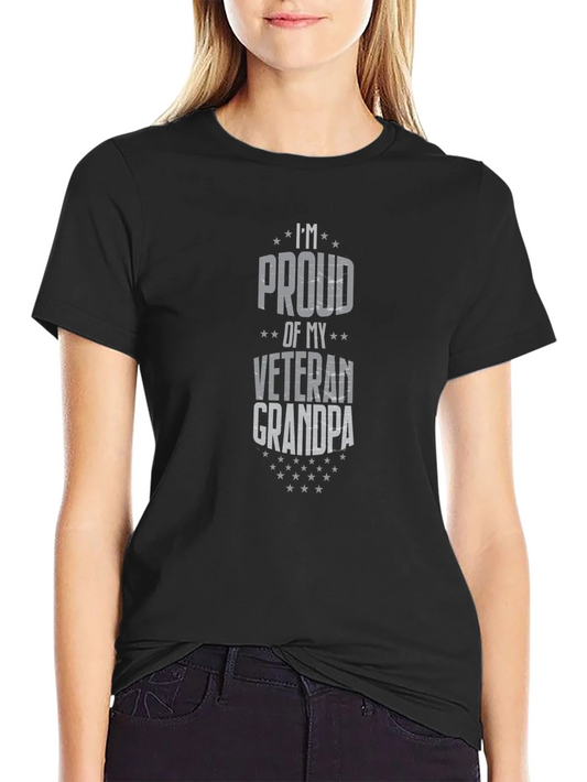 Proud Veteran Grandpa Graphic T-Shirt