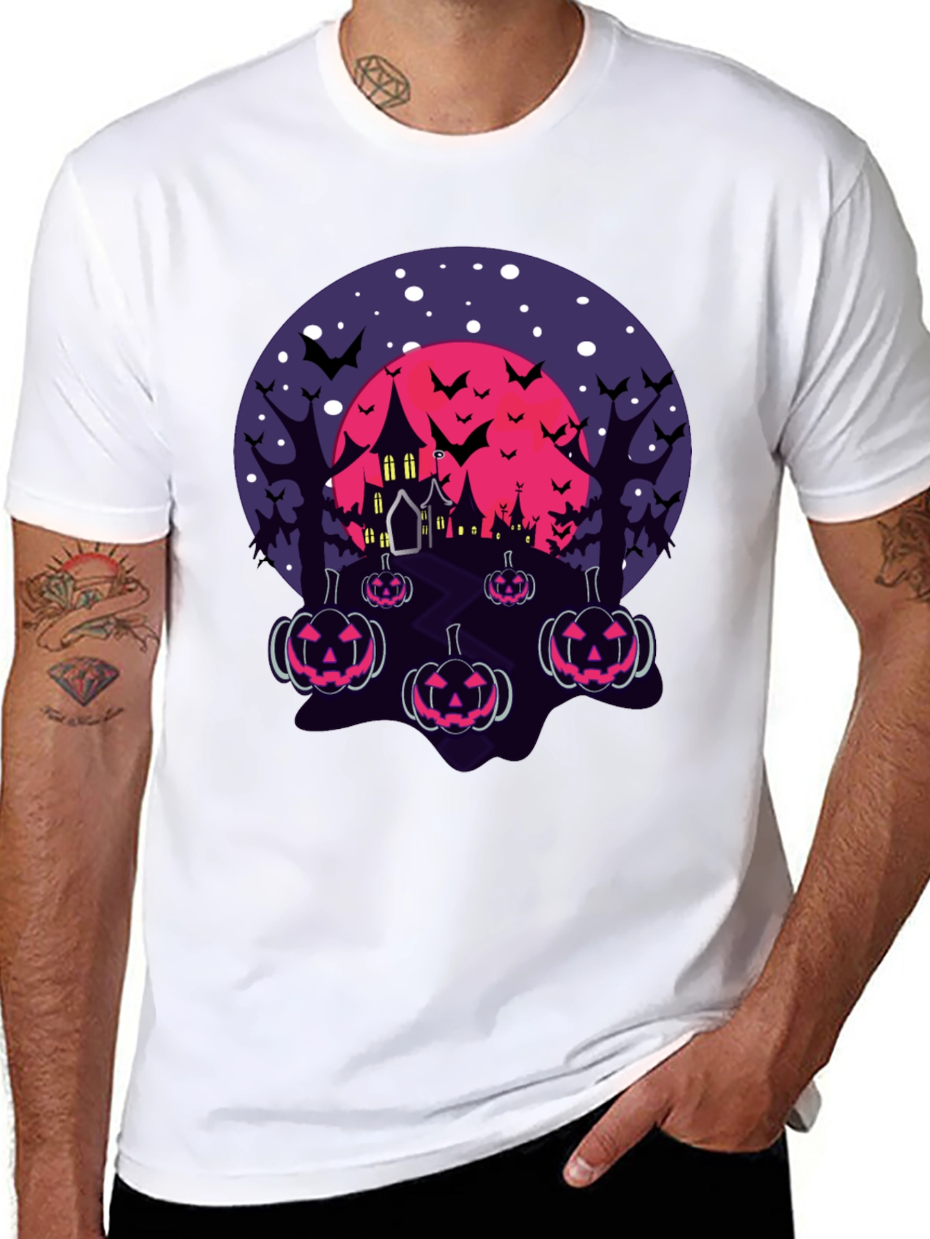 Halloween Haunted House Pumpkin T-Shirt