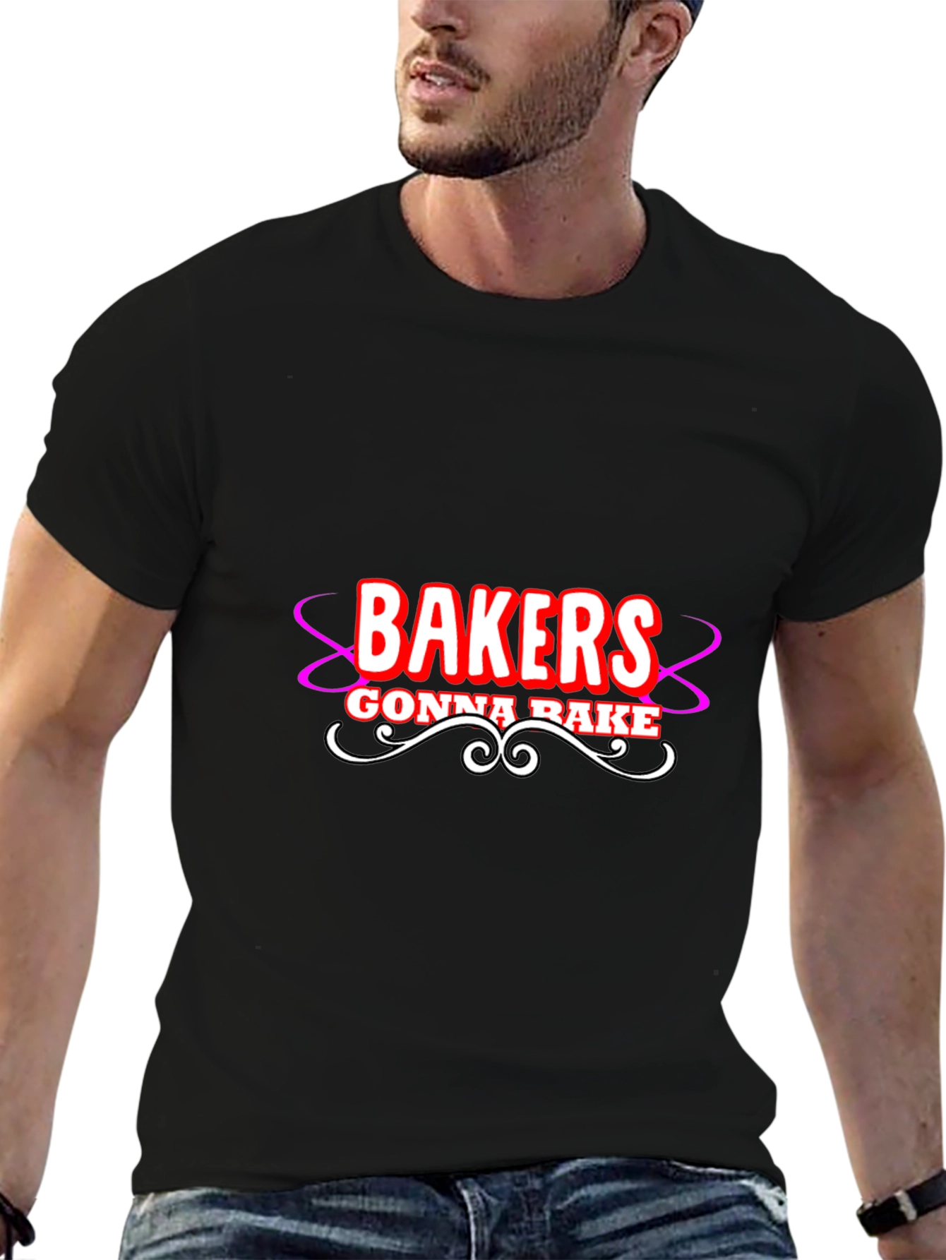 Bakers Gonna Bake Graphic T-Shirt - Black Cotton Tee