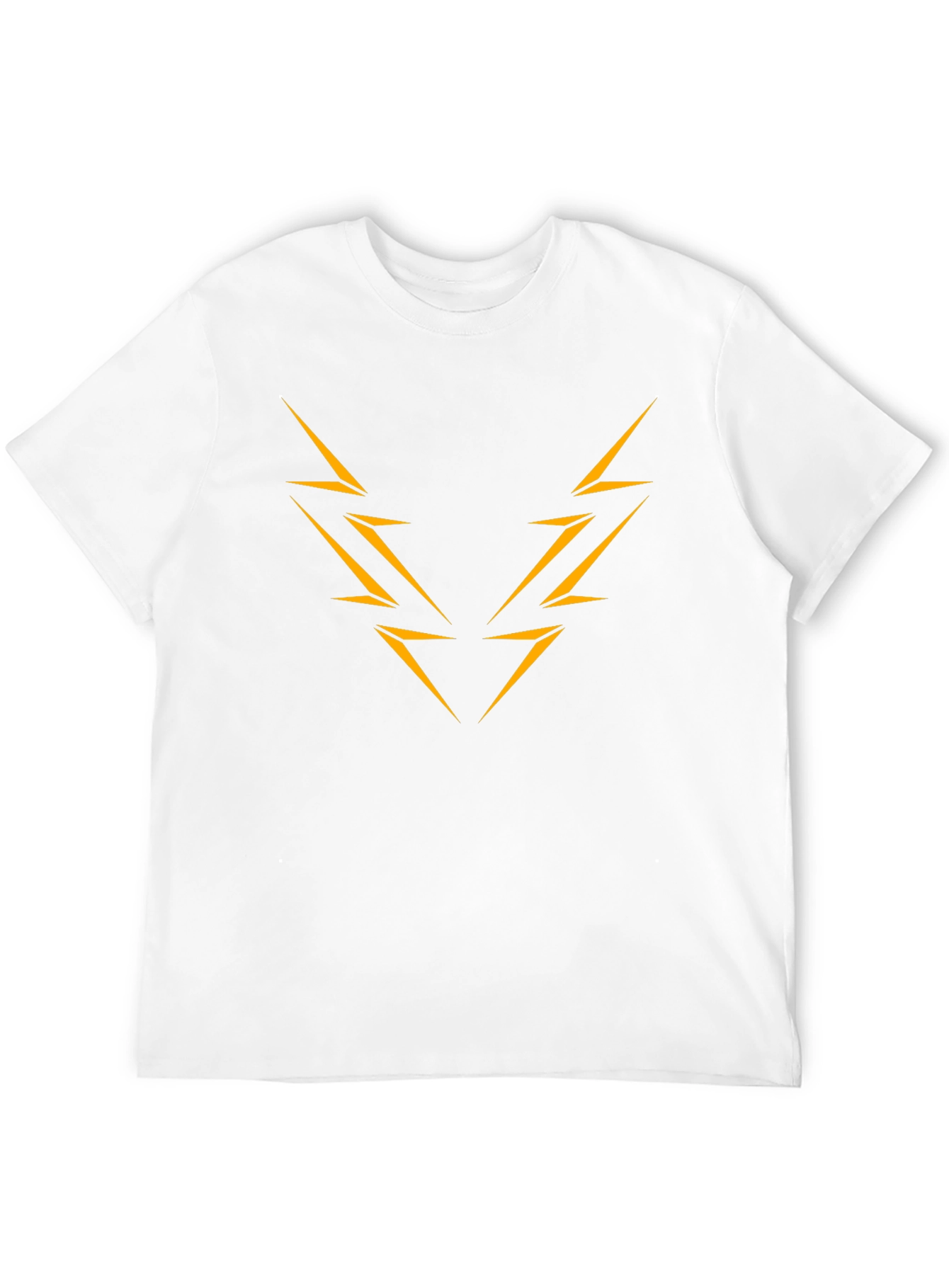 Black T-Shirt with Abstract Lightning Bolt Design