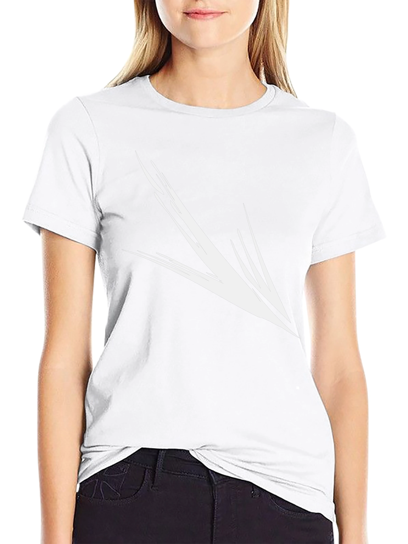 Black T-Shirt with Abstract Arrow Graphic