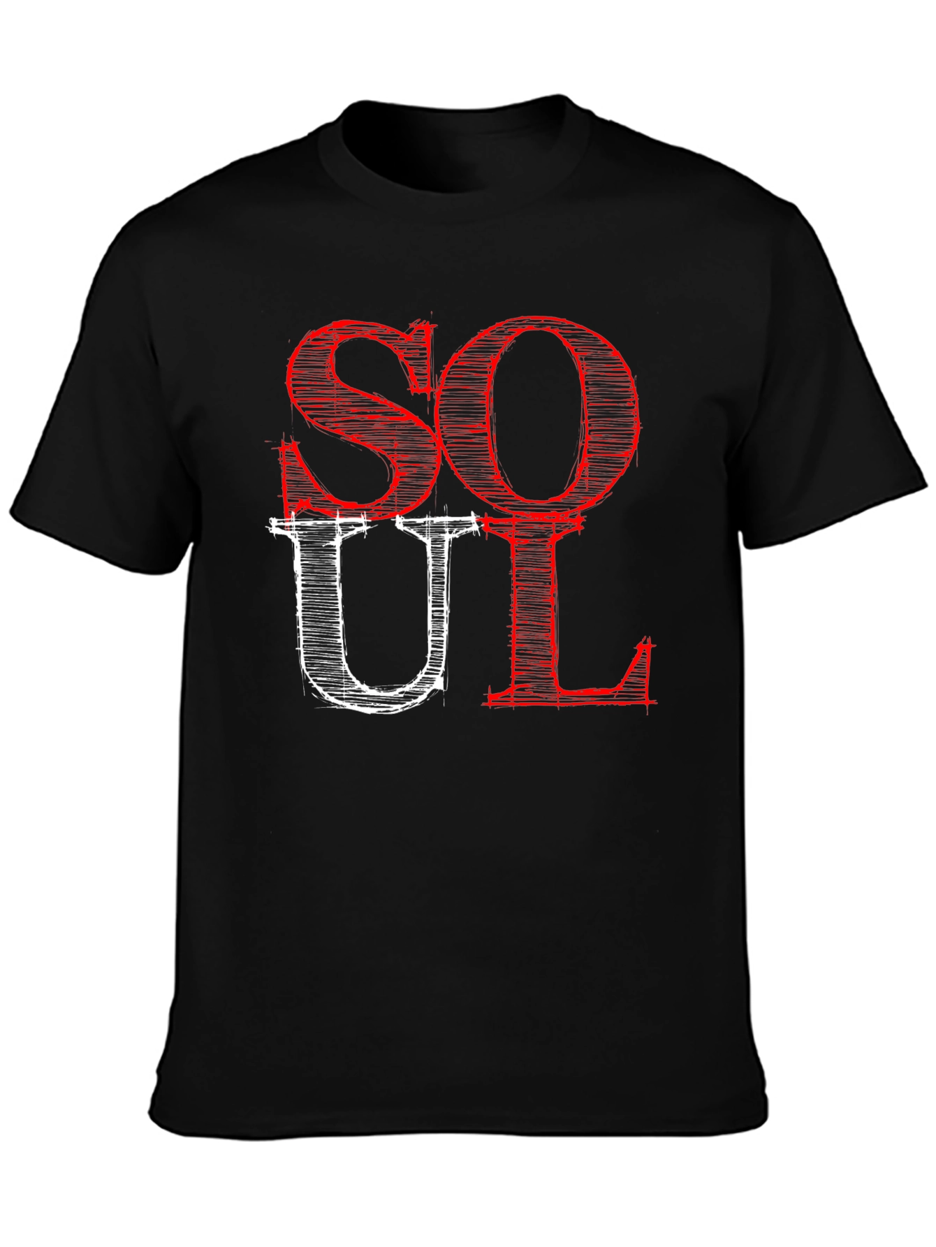 Soul Graphic Print Black T-Shirt