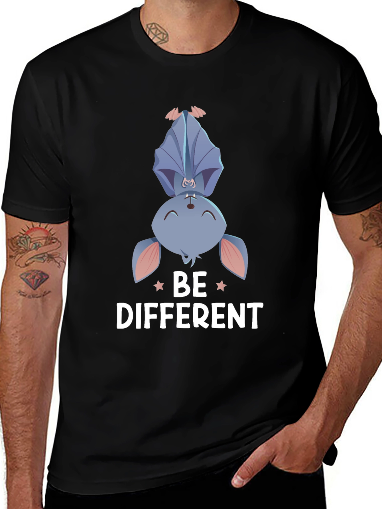 Be Different Bat Graphic T-Shirt