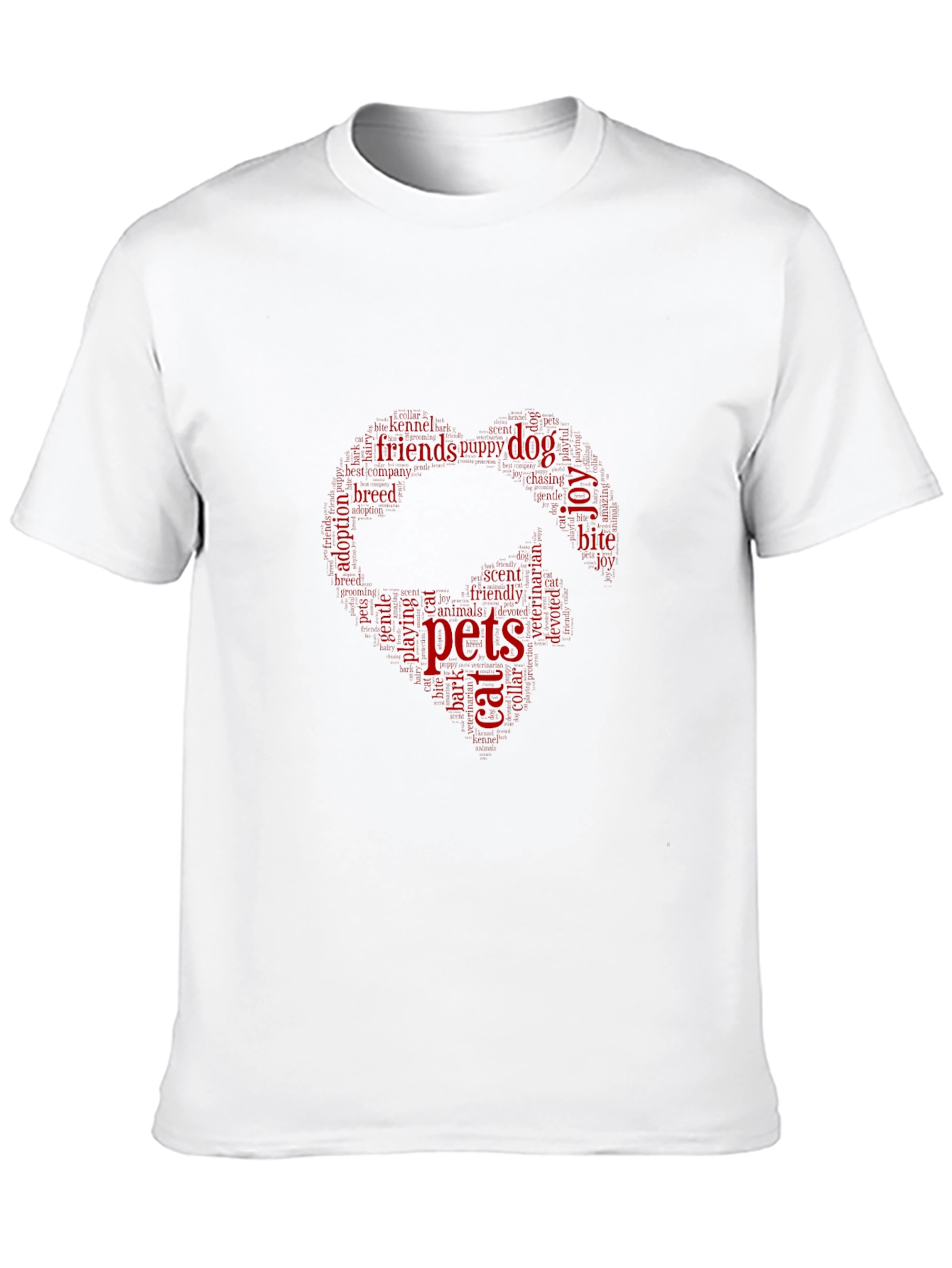 Pets Word Cloud T-Shirt - Black