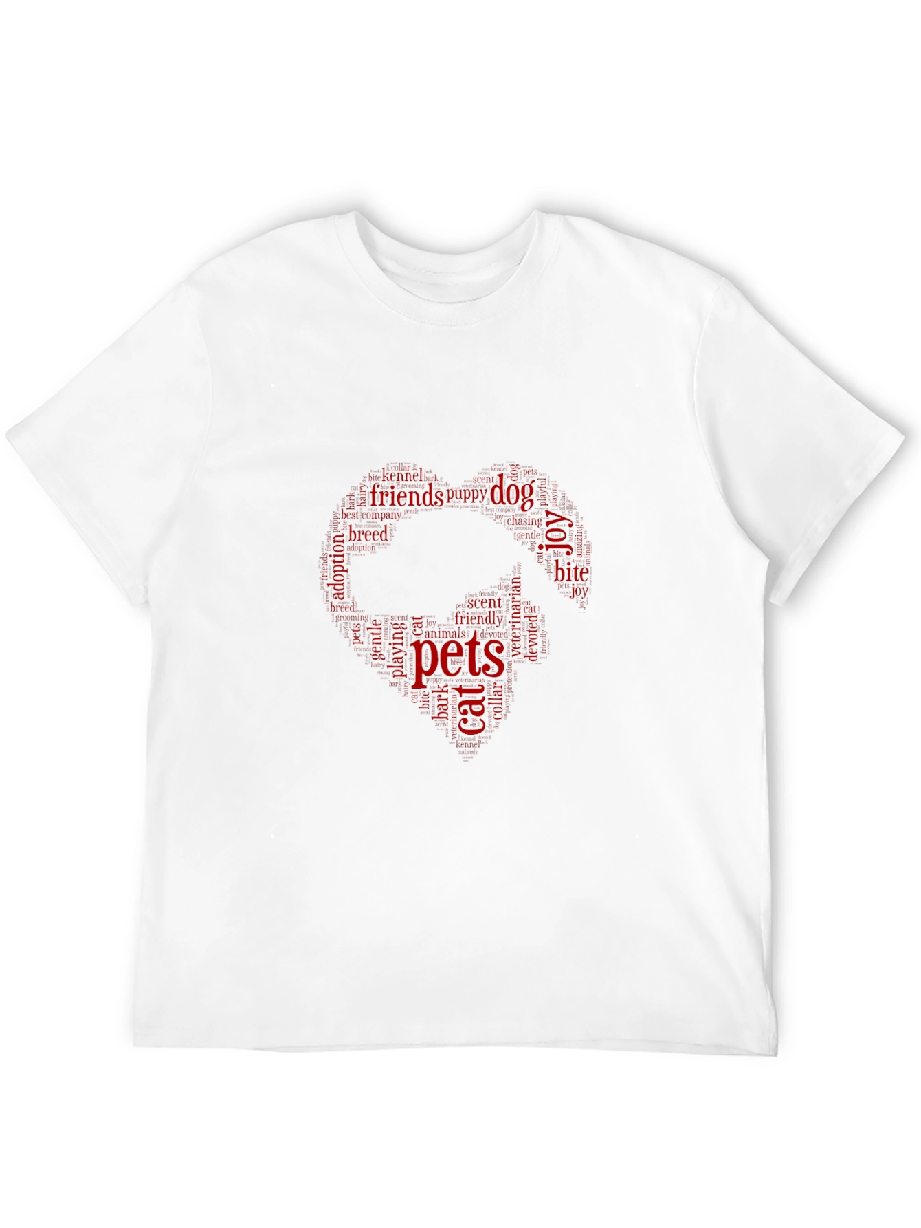 Pets Word Cloud T-Shirt - Black