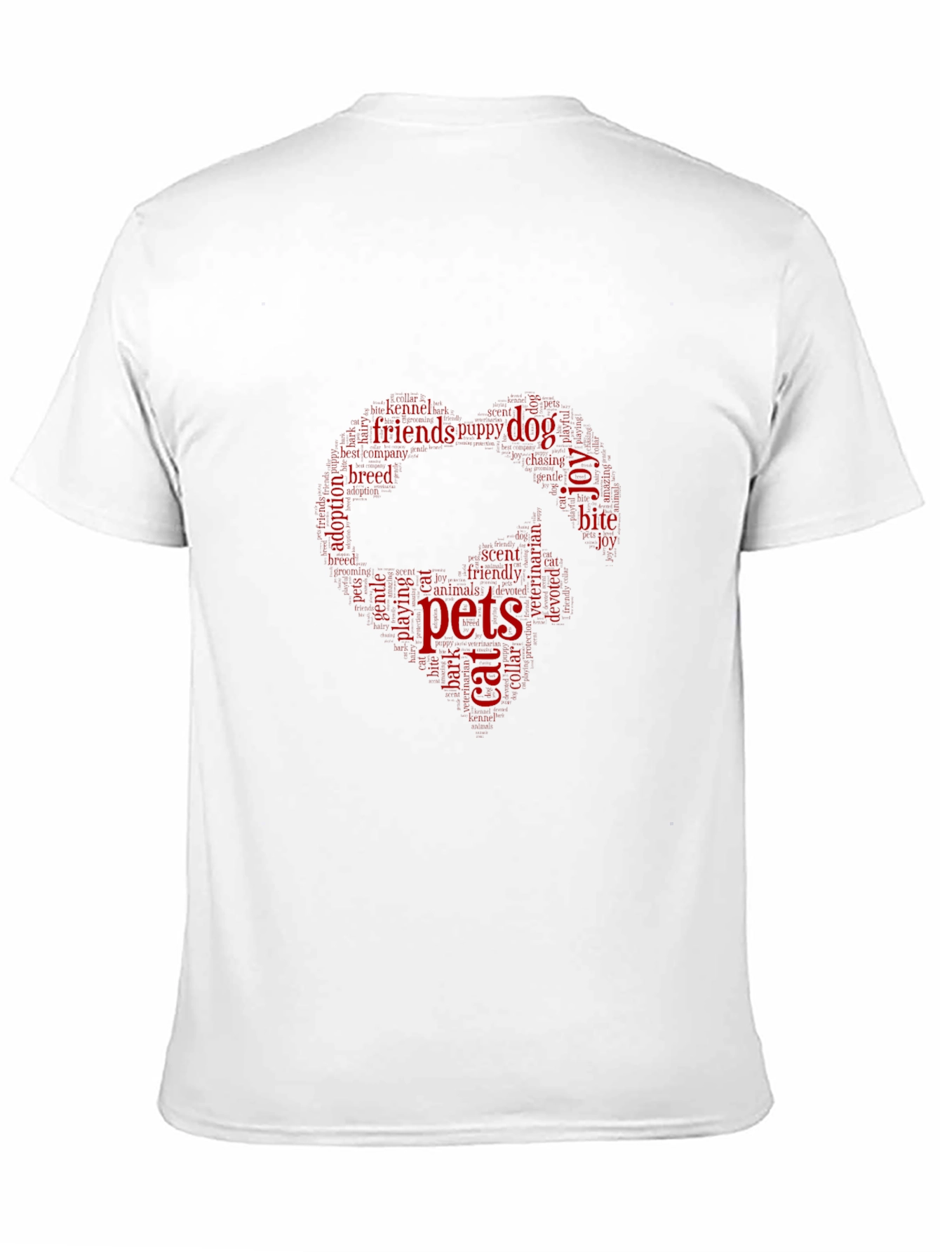Pets Word Cloud T-Shirt - Black