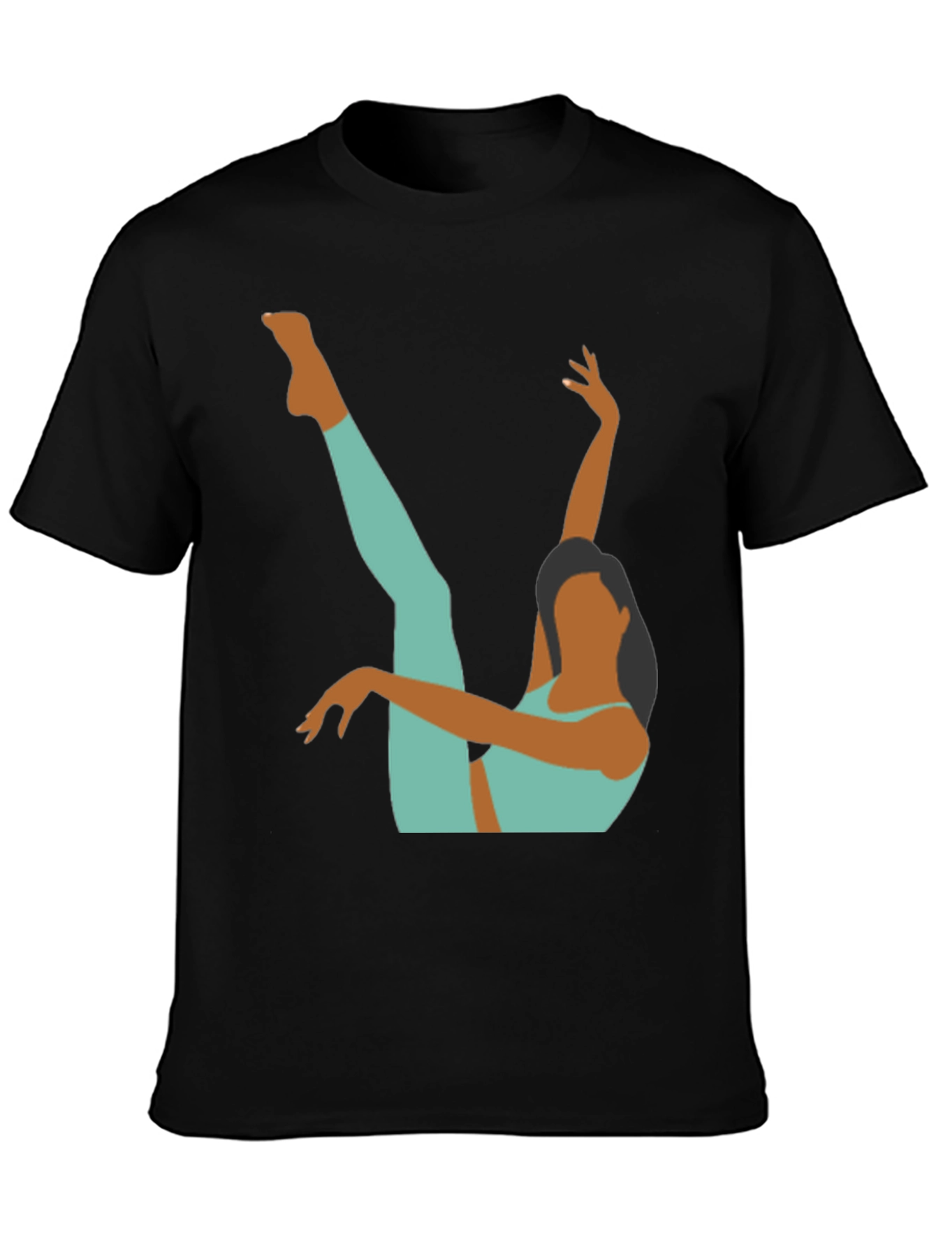 Yoga Pose Graphic Tee - Black