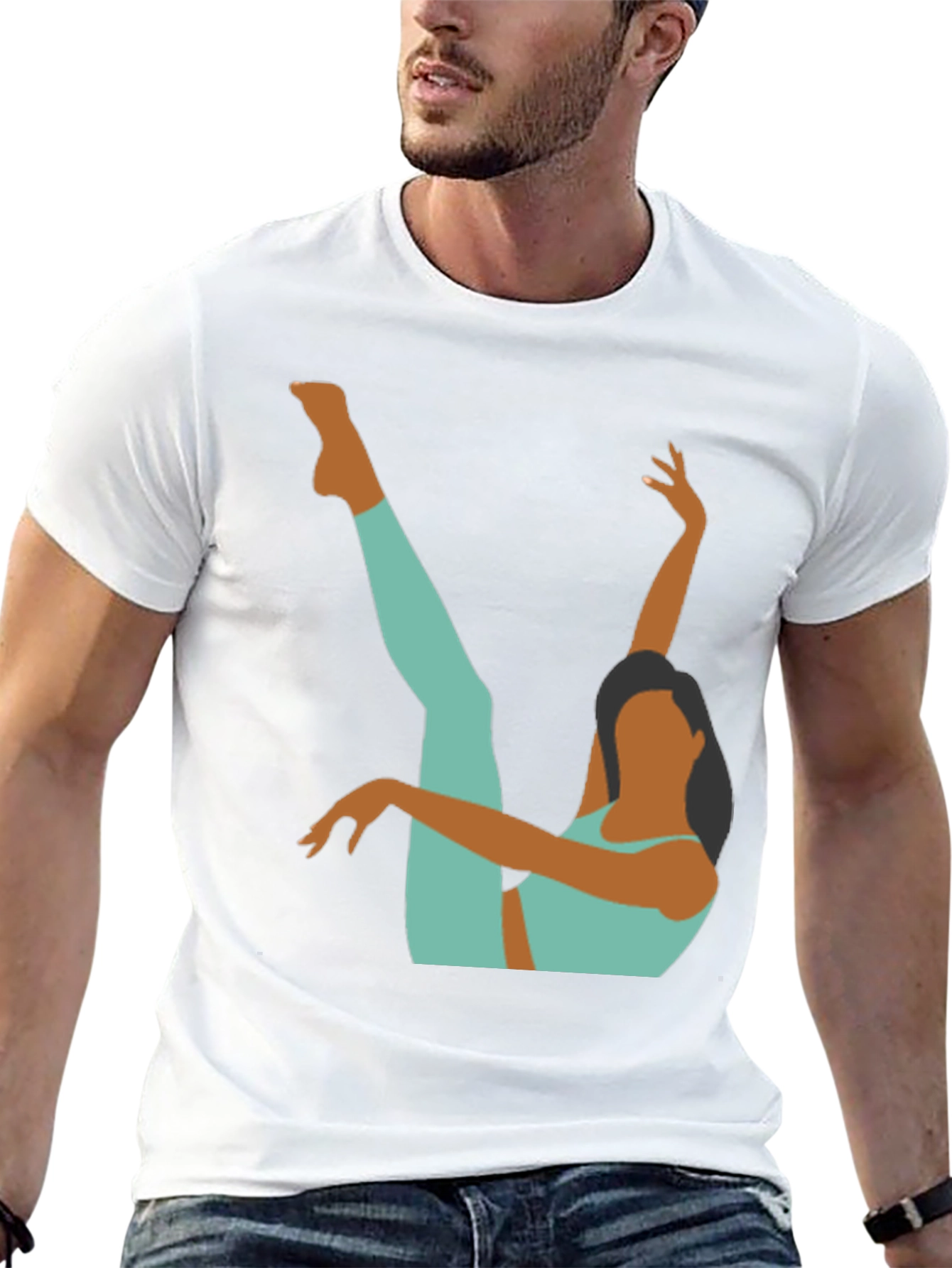 Yoga Pose Graphic Tee - Black