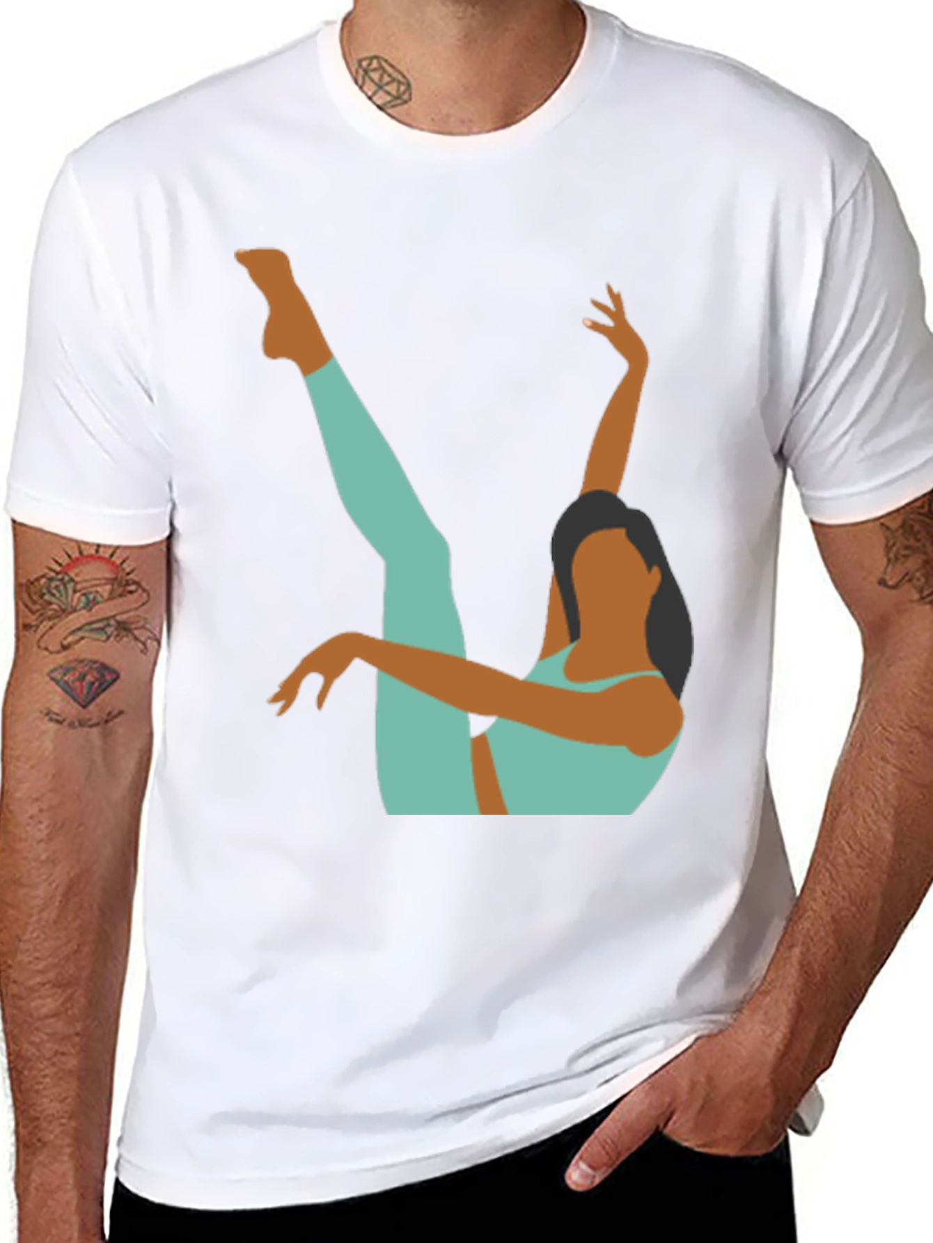 Yoga Pose Graphic Tee - Black